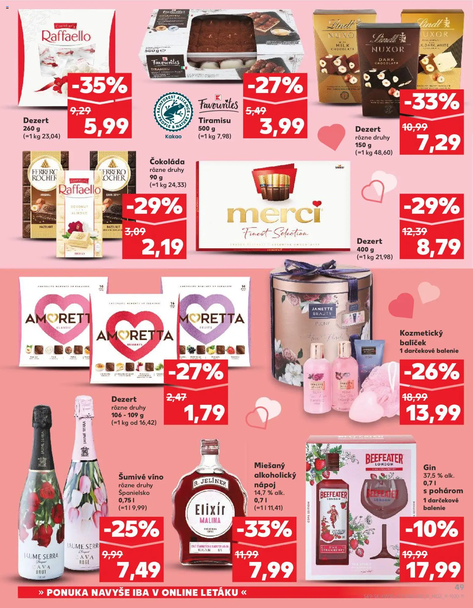 Nové Kaufland akcie – leták je platný od 05.03.2026 | Strana: 49 | Produkty: Beefeater, Víno, Merci, Gin