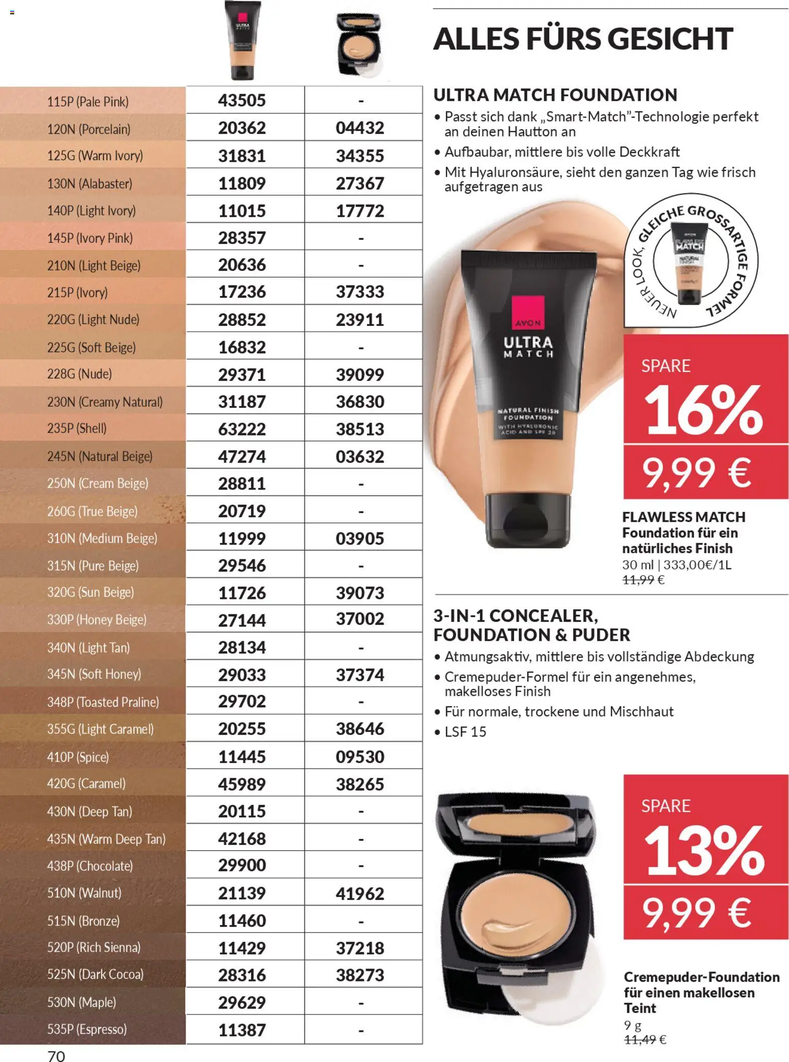 Avon - Black Friday – gültig ab 01.11.2025 | Seite: 72 | Produkte: Puder, Finish, Foundation