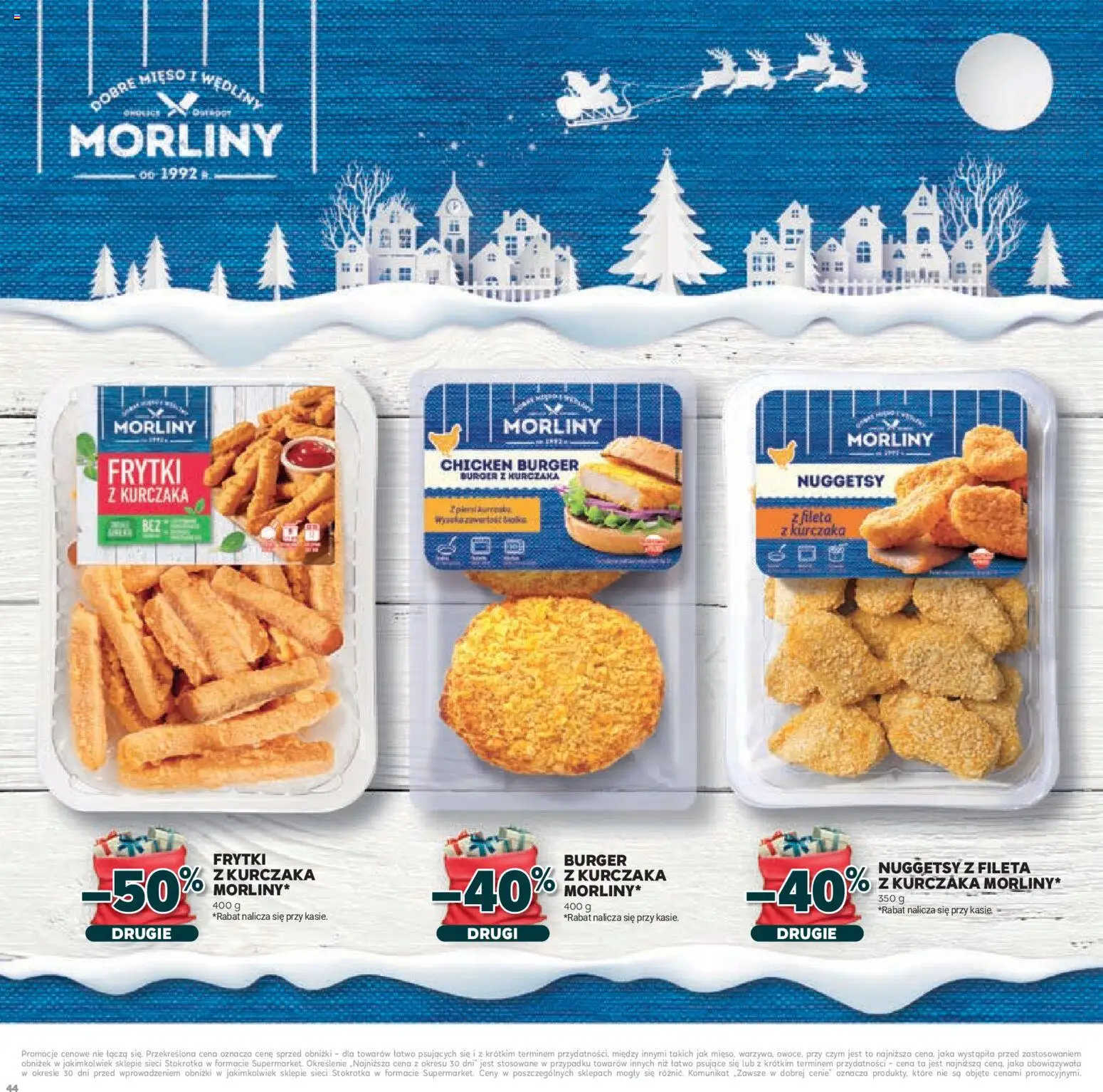 Stokrotka Gazetka - Mikołajki od 20.11.2025 | Strona: 44 | Produkty: Mięso, Stokrotka, Wędliny, Frytki