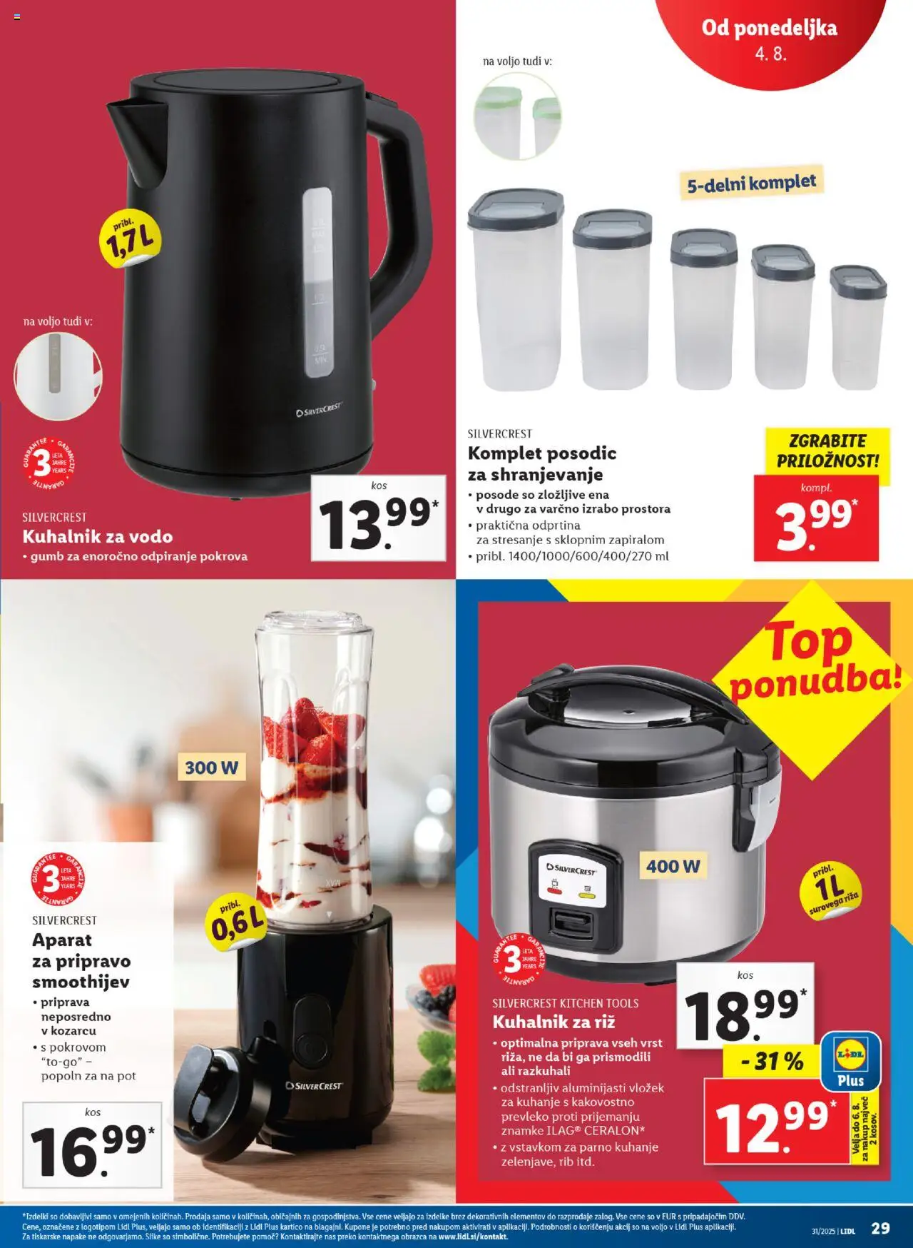 Lidl - Maribor │ velja od 31.07.2025 | Stran: 49 | Izdelki: Kuhalnik, Riz