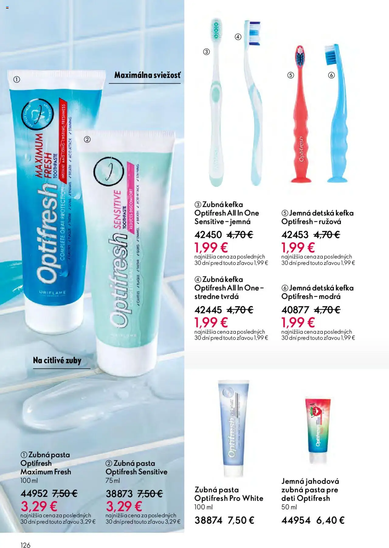 Katalóg Oriflame 13 2025 │ platný od 07.09.2025 | Strana: 126 | Produkty: Zubná kefka, Zubná pasta