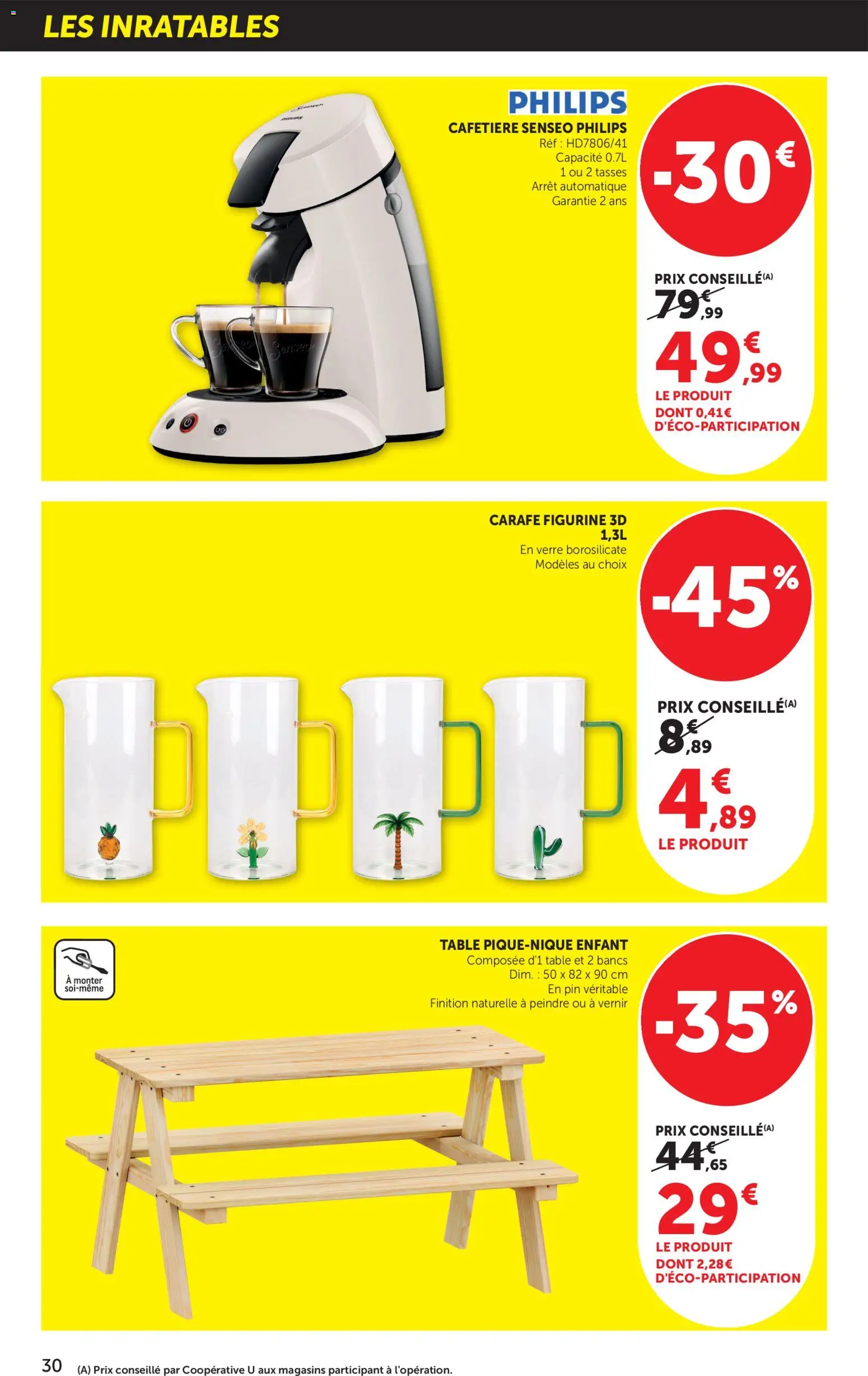 {H1} | Page: 30 | Produits: Cafetière, Senseo, Table, Tasses