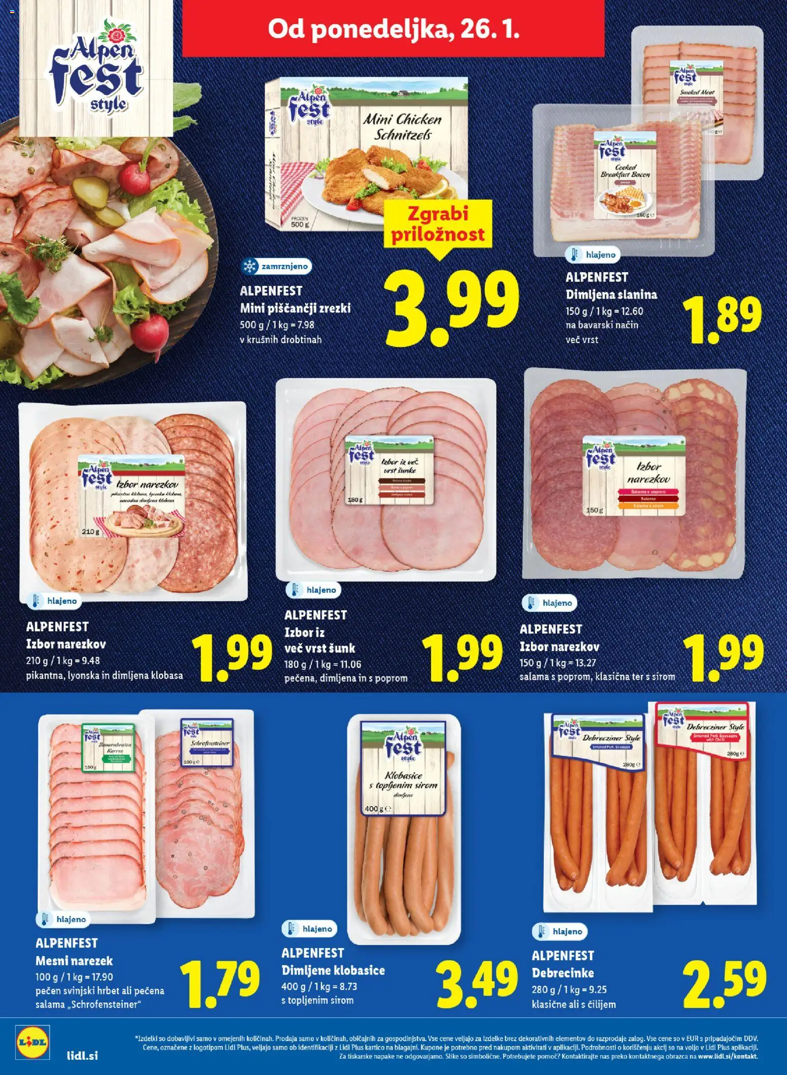 Novi Lidl katalog ponudbe – veljaven od 22.01.2026 | Stran: 38 | Izdelki: Narezek, Klobasice, Slanina, Zrezki