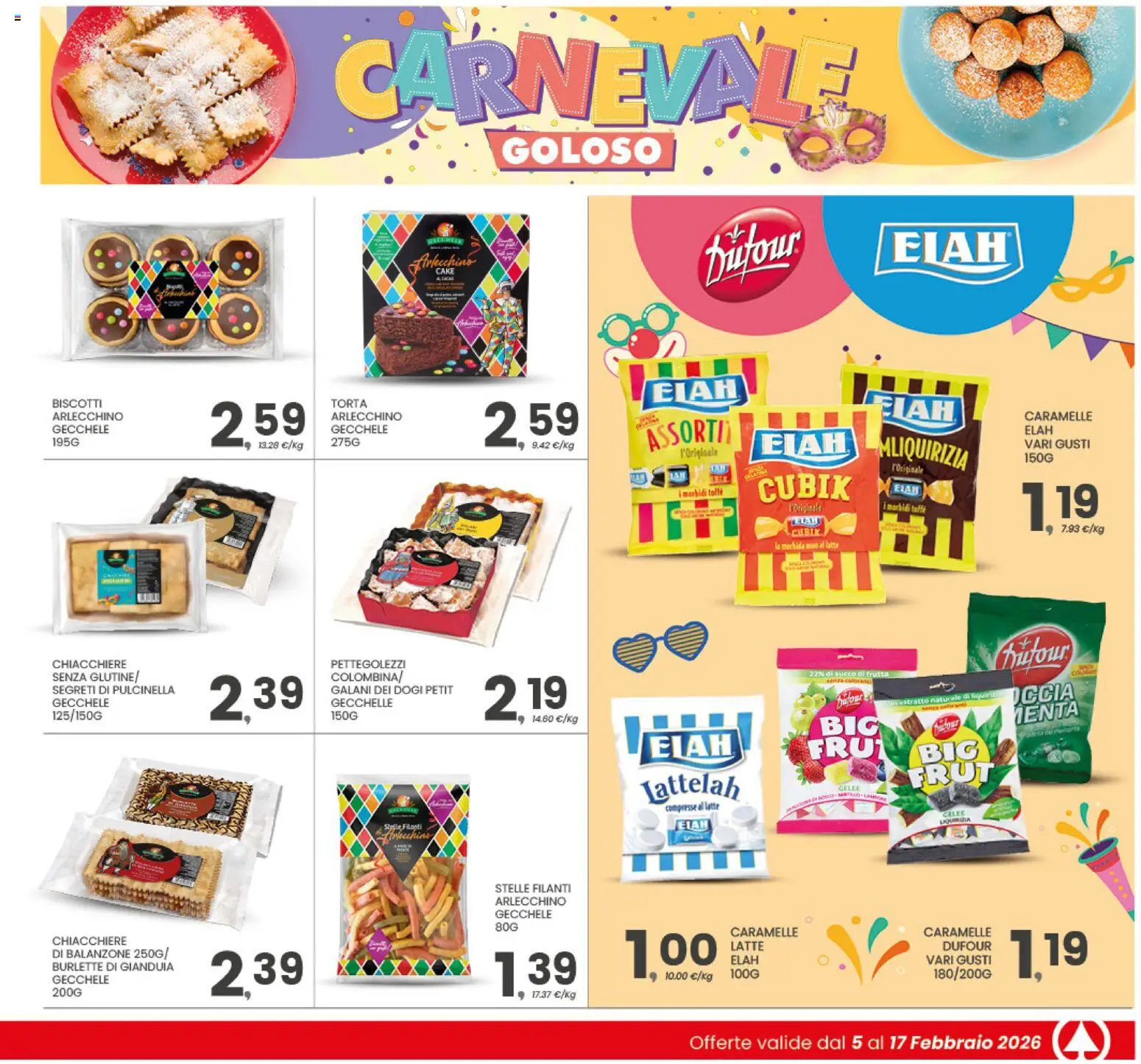 Volantino Interspar del 12.02.2026 | Pagina: 36 | Prodotti: Succo, Biscotti, Latte, Torta