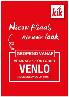 KiK - Geopend folder Venlo - Voorbeeld van een folder van KiK, geldig van 13.10.2025