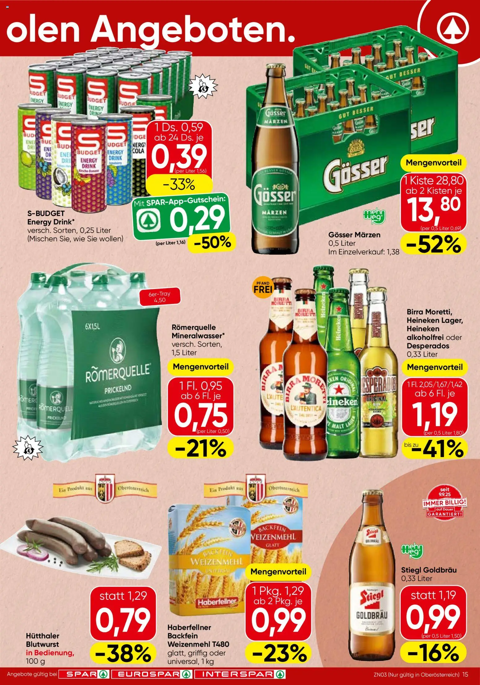 Spar Flugblatt - Oberösterreich gültig ab 20.11.2025 | Seite: 15