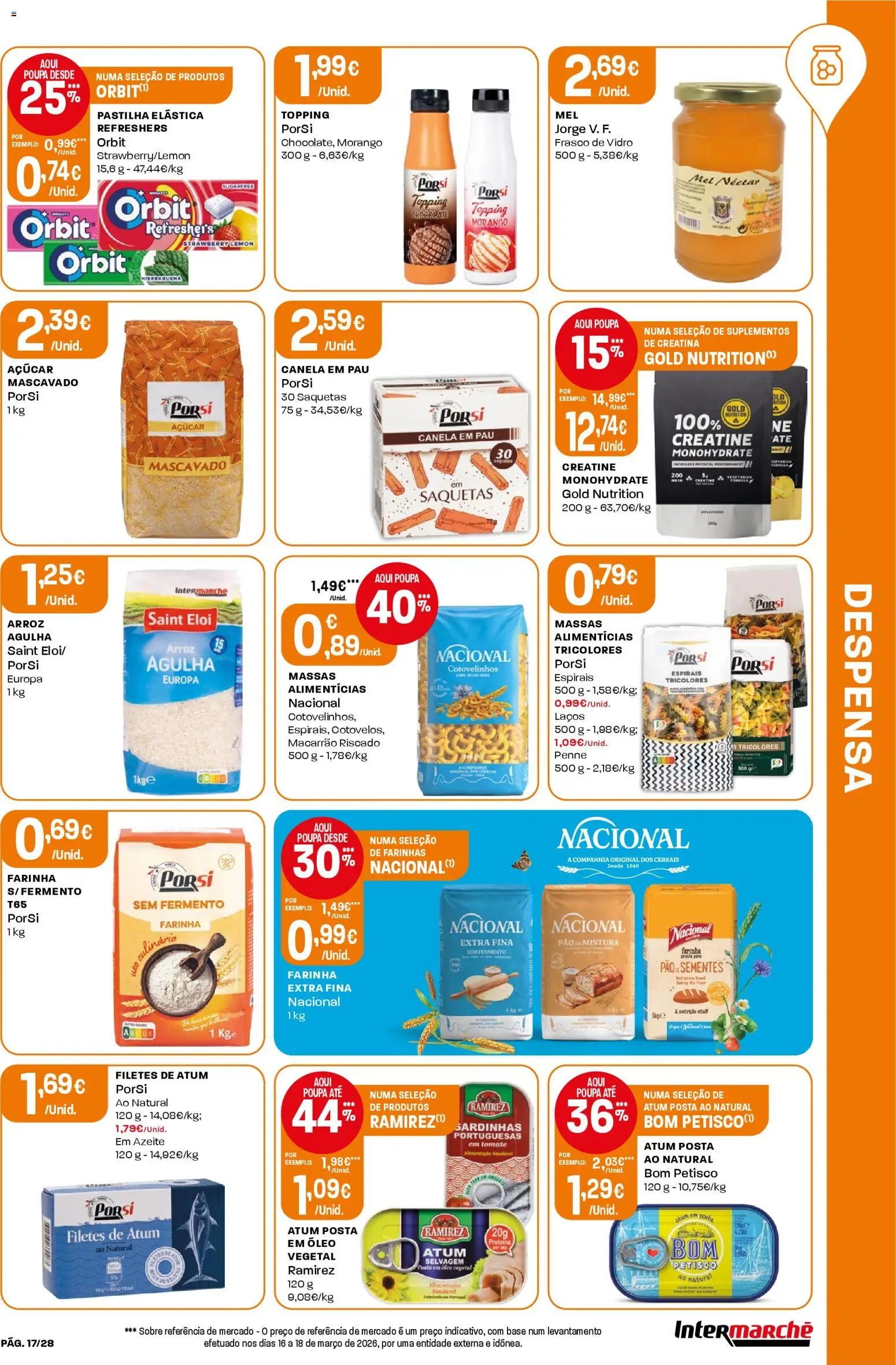 Intermarché Folheto Contact │ válido de 23.04.2026 | Página: 17 | Produtos: Base, Sardinhas, Chocolate, Arroz