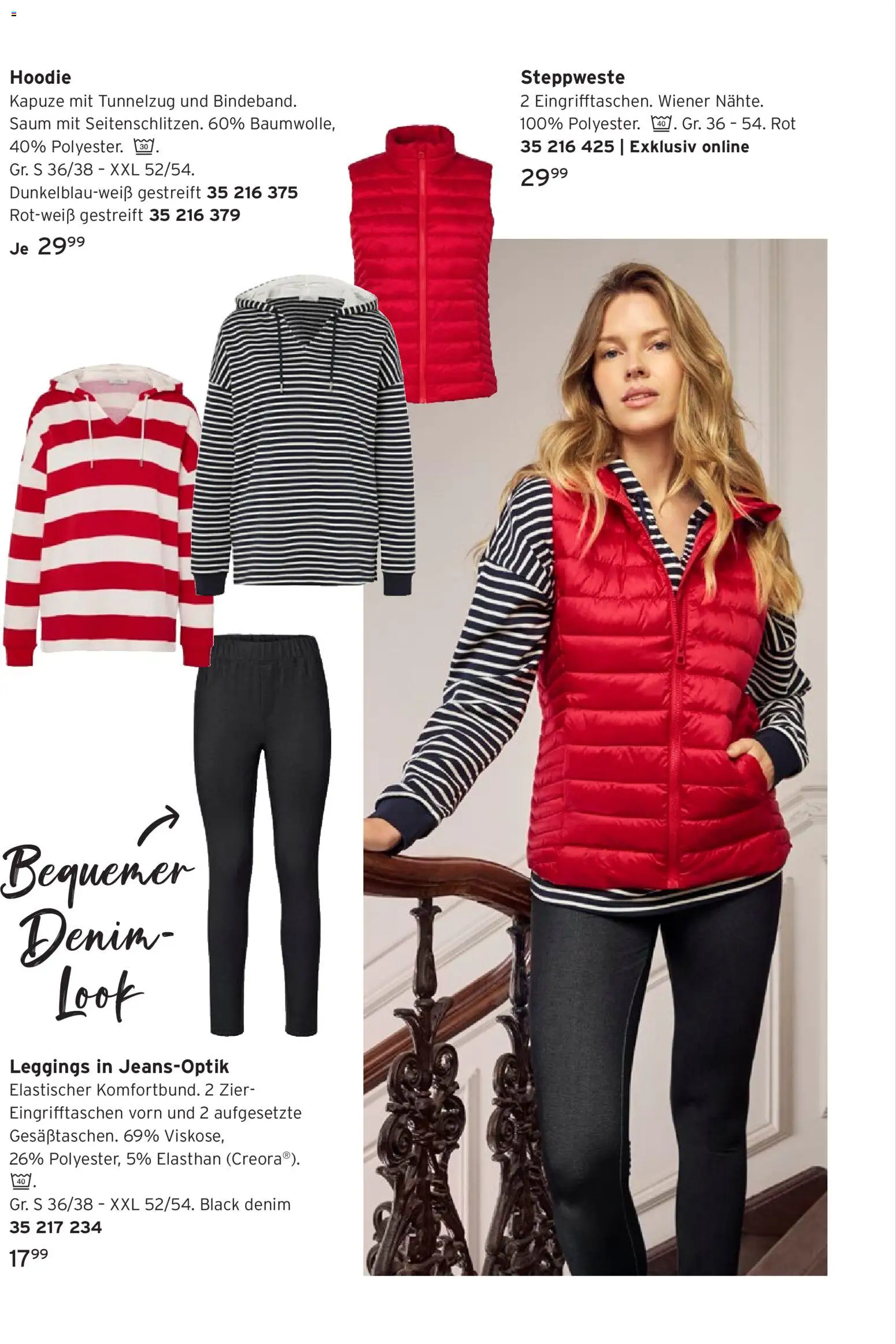 Prospekt Tchibo Lieblingslooks für jeden Tag – gültig ab 25.02.2026 | Seite: 6 | Produkte: Steppweste, Hoodie, Leggings