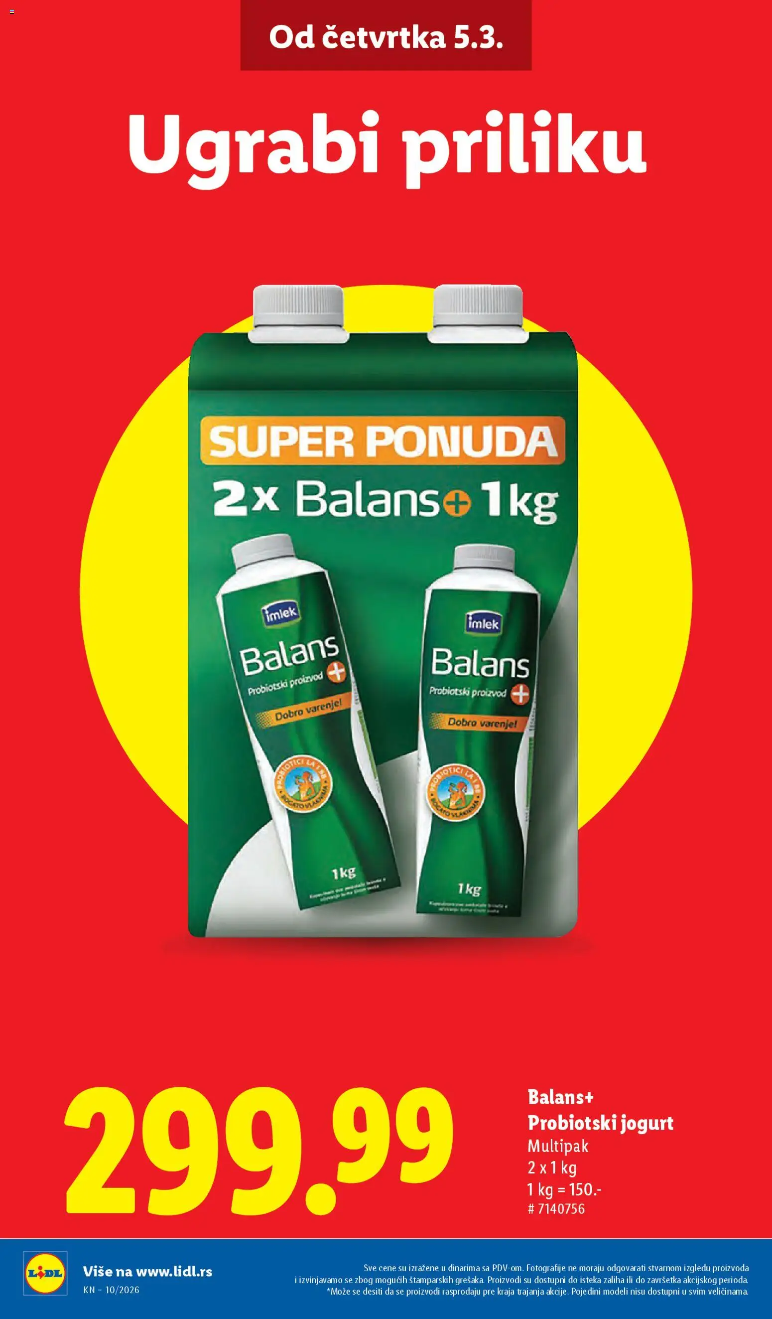 Lidl katalog - važi od 05.03.2026 | Strana: 4 | Proizvode: Jogurt