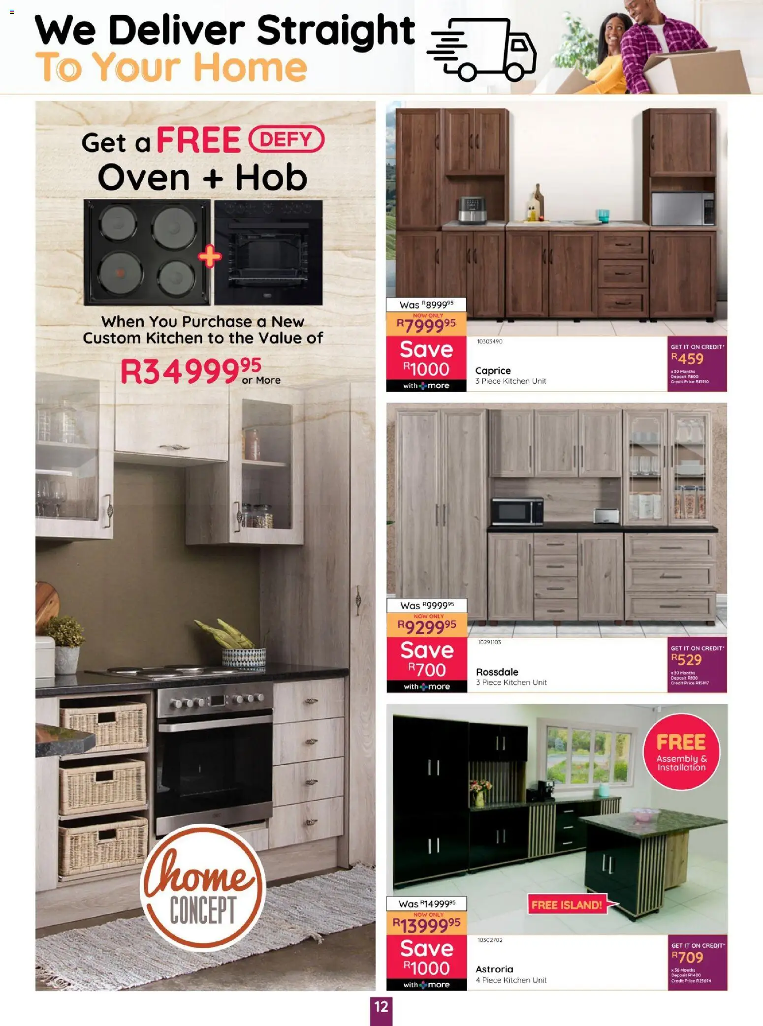 New Bradlows catalogue – valid from 15.01.2026 | Page: 12 | Products: Oven, Hob, Kitchen unit