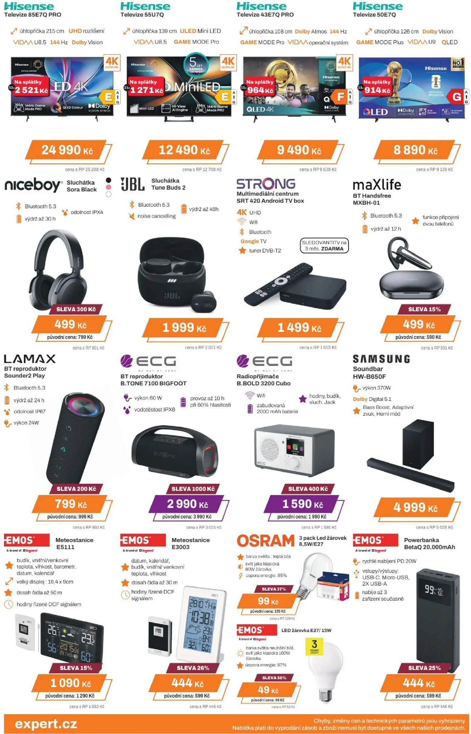 Expert elektro leták od 08.01.2026 | Strana: 4 | Produkty: Niceboy, Powerbanka, Multimediální centrum, LED