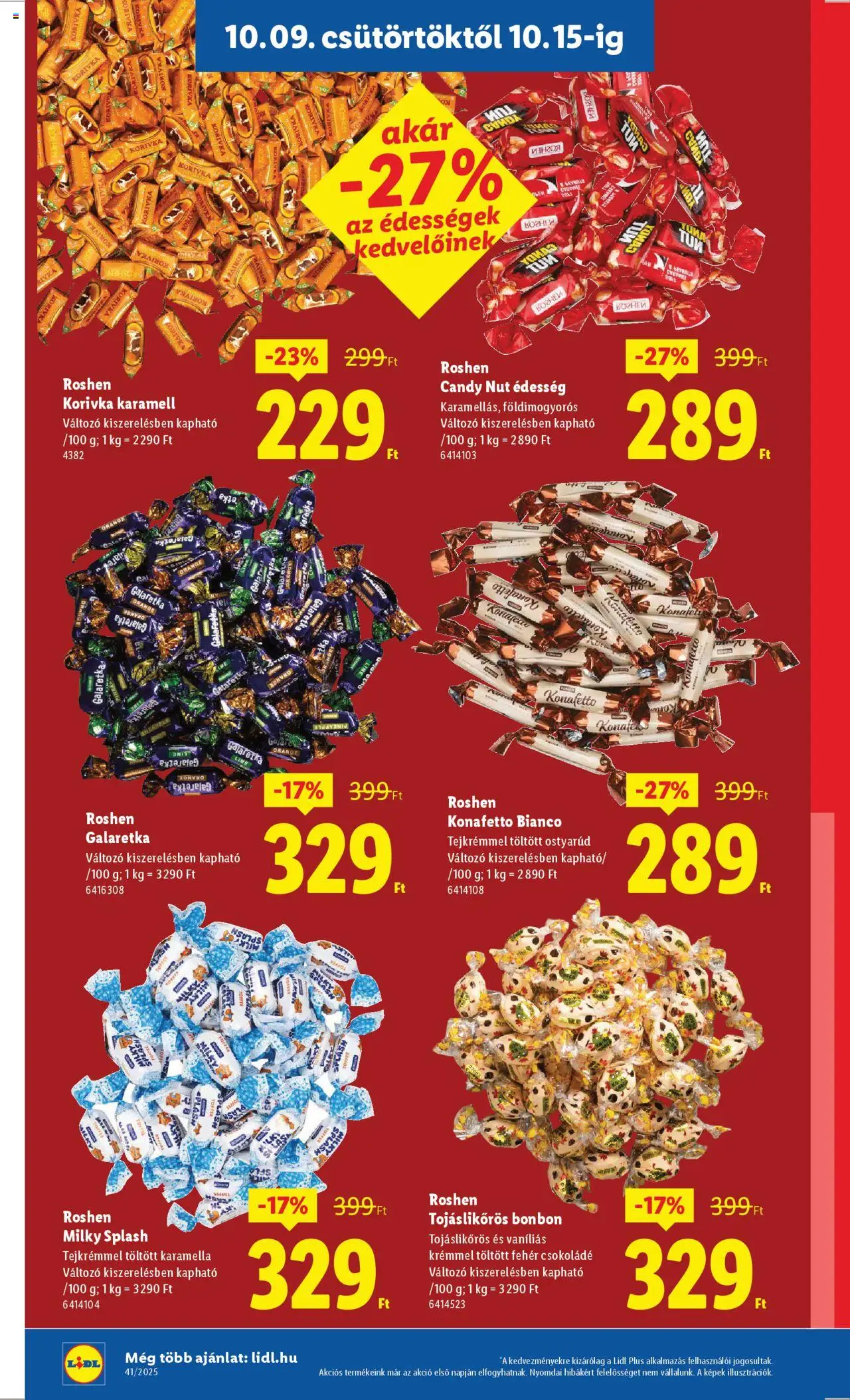 Lidl akciós ujság - amely érvényes a következő dátumtól: 09.10.2025 | Oldal: 12 | Termékek: Lime, Édességek, Édesség, Csokoládé