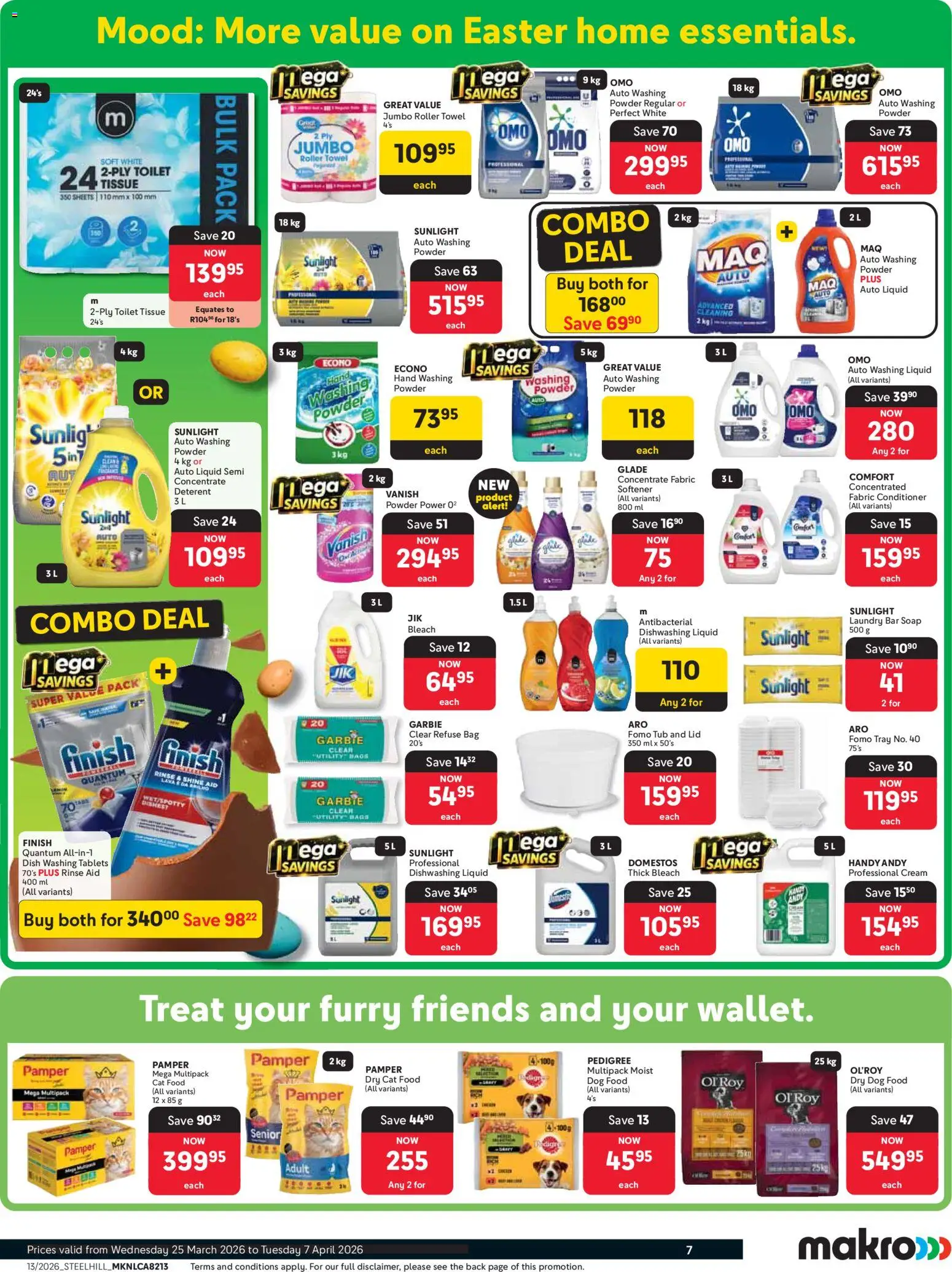 New Makro catalogue – valid from 25.03.2026 | Page: 7 | Products: Tray, Towel, Bleach, Cream