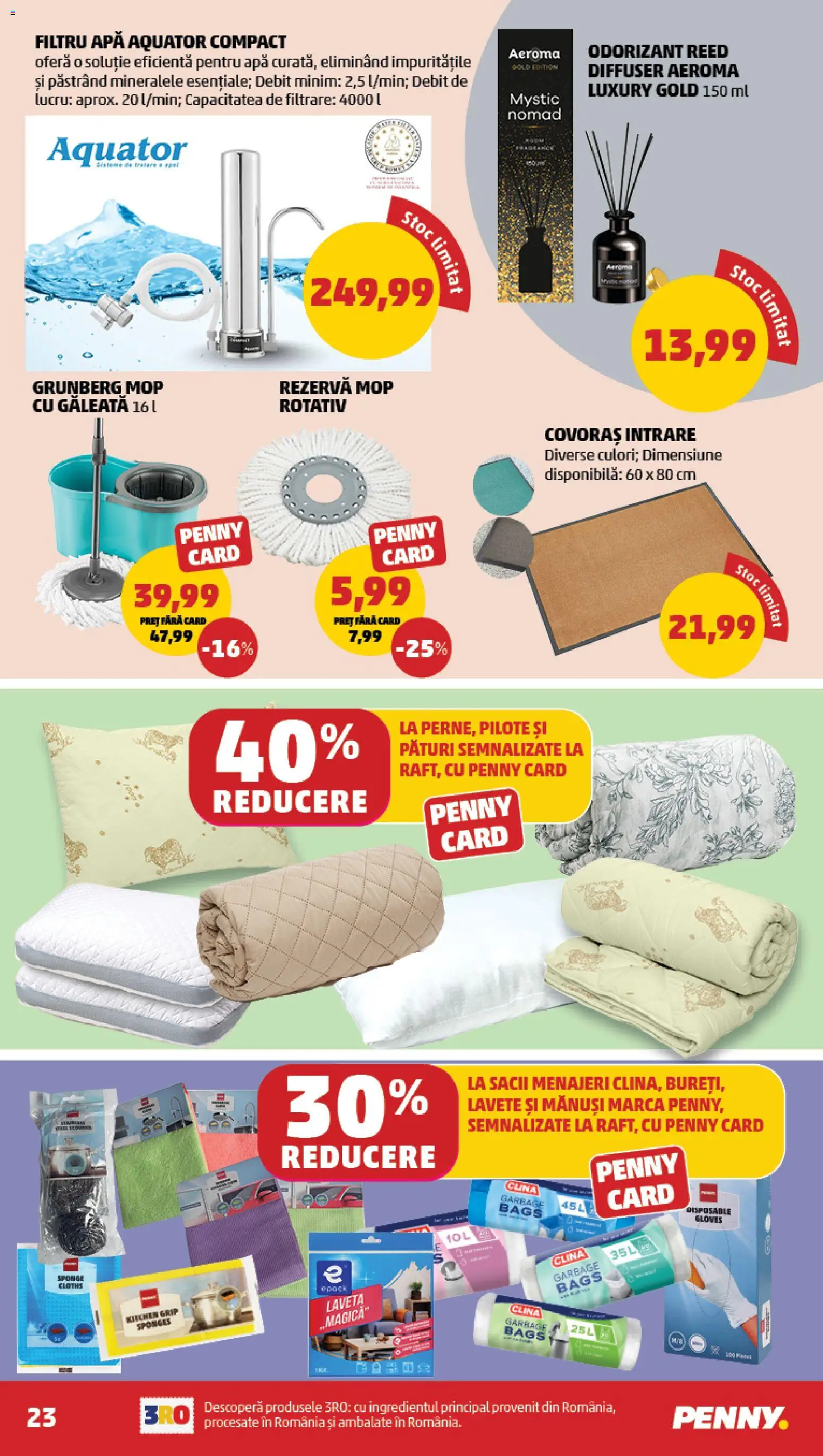 Noul catalog PENNY – valabil de la 12.11.2025 | Pagină: 23 | Produse: Mănuși, Mop, Filtru apă, Bisiklet Aparatları