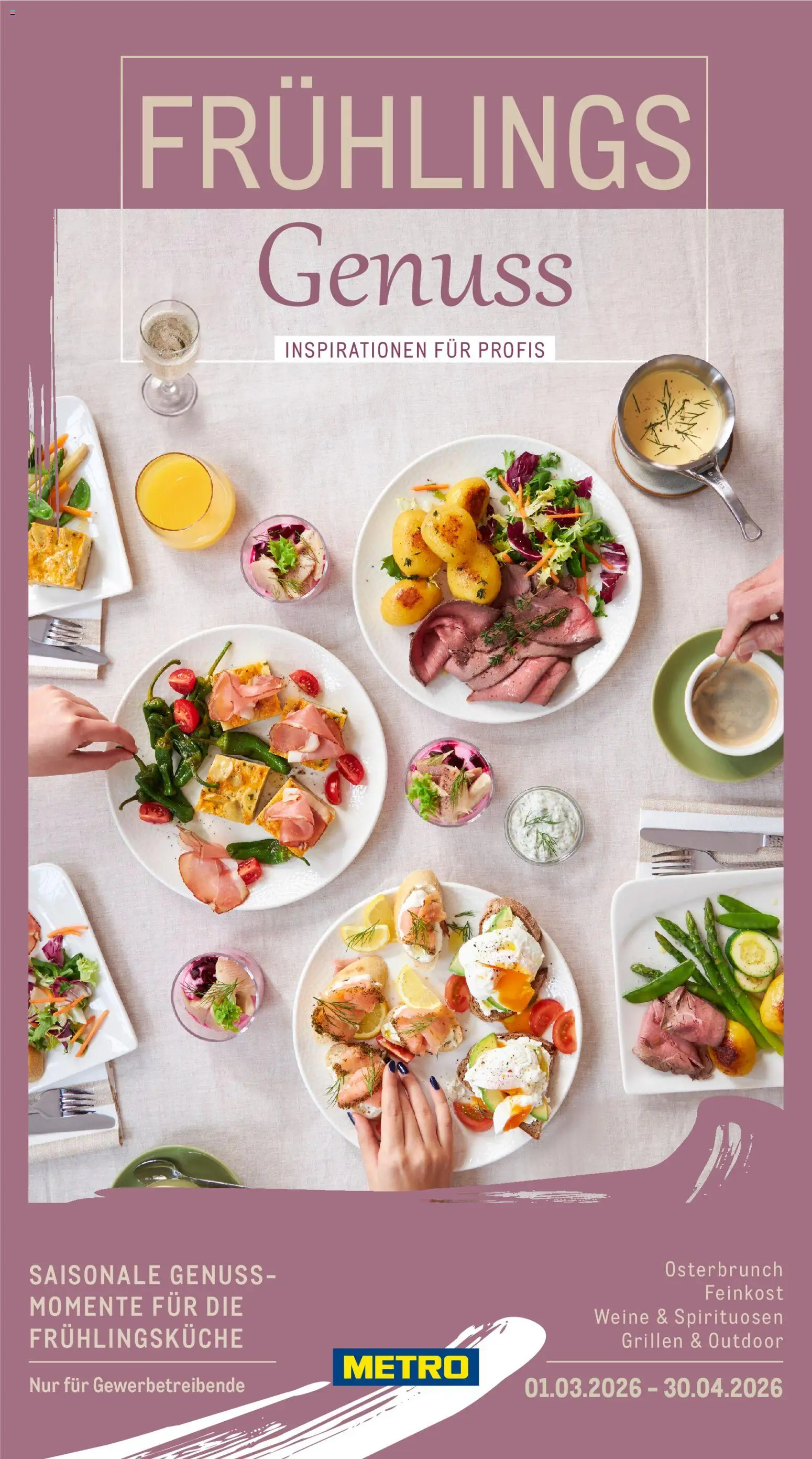 Metro Saisonkatalog Frühlingsgenuss – gültig ab 01.03.2026 | Seite: 1