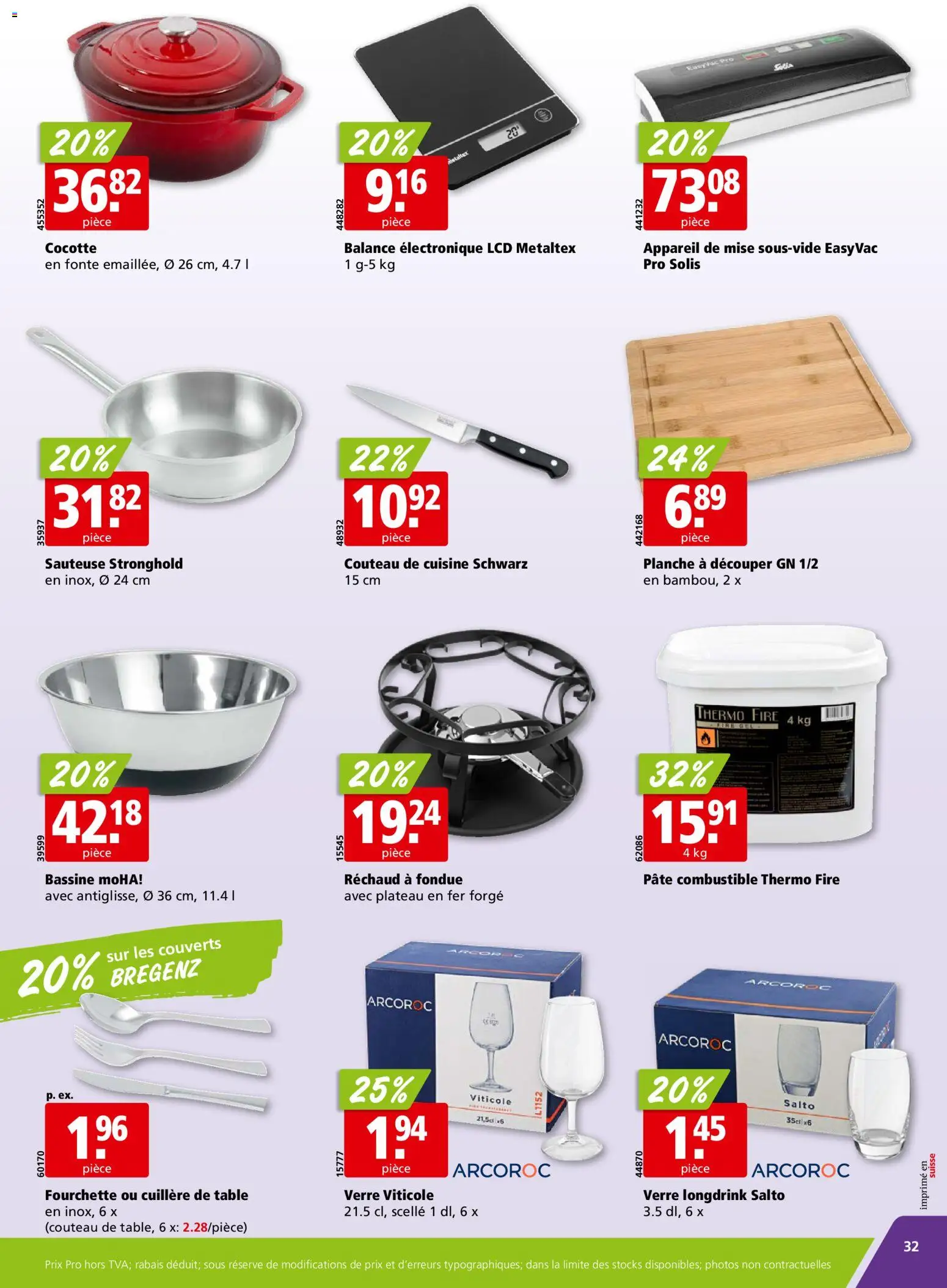 Aligro Aktionen Chavannes, Matran, Genève, Sion – gültig ab 16.02.2026 | Seite: 32 | Produkte: Fondue