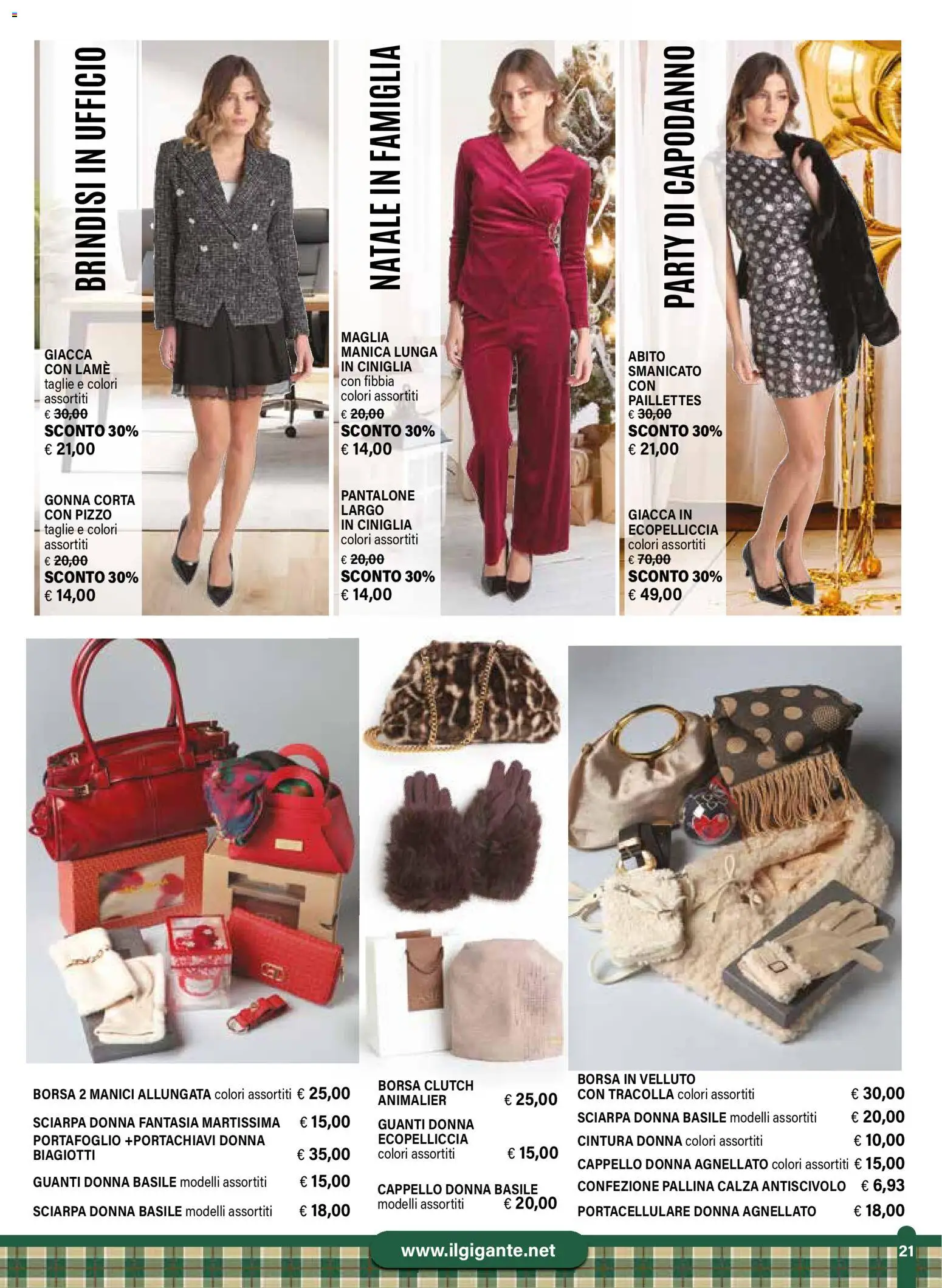 Volantino Il Gigante del 24.11.2025 | Pagina: 21 | Prodotti: Giacca, Sciarpa, Cintura, Borsa