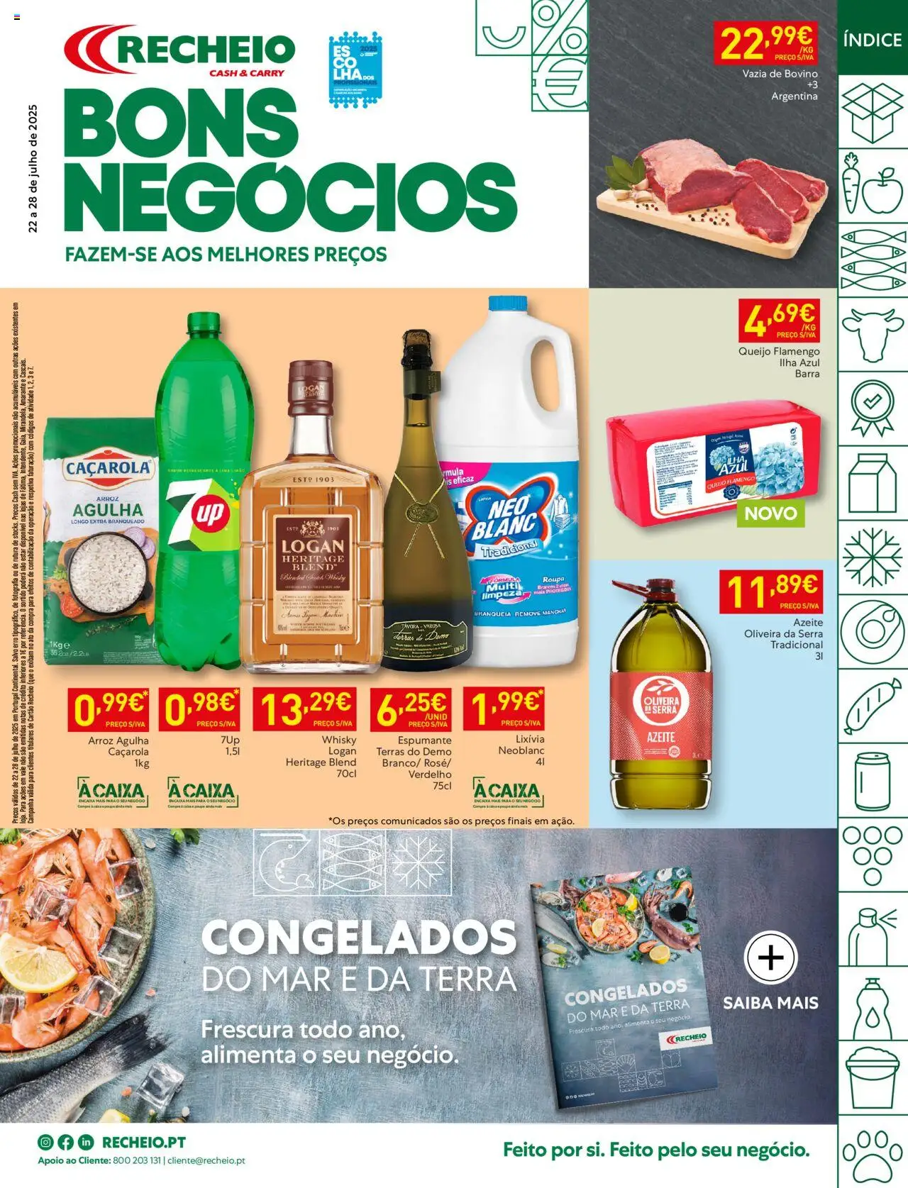 Recheio folheto │ válido de 22.07.2025 | Página: 1 | Produtos: Whisky, Azeite, Caixa, Queijo