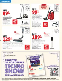 Auchan - Prévisualisation de Auchan - Coup de propre hypers valide à partir de 03.03.2026 | Page: 10 | Produits: Support mural, Aspirateur, Aspirateur balai sans fil, Brosse