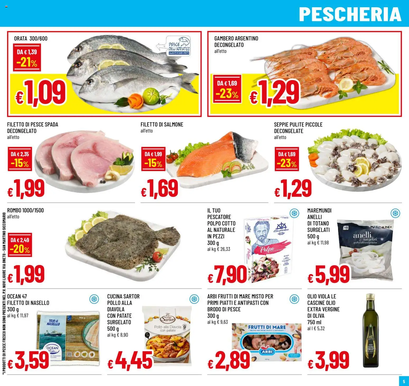 Volantino Galassia del 13.11.2025 | Pagina: 5 | Prodotti: Salmone, Pesce, Totano, Pesce spada