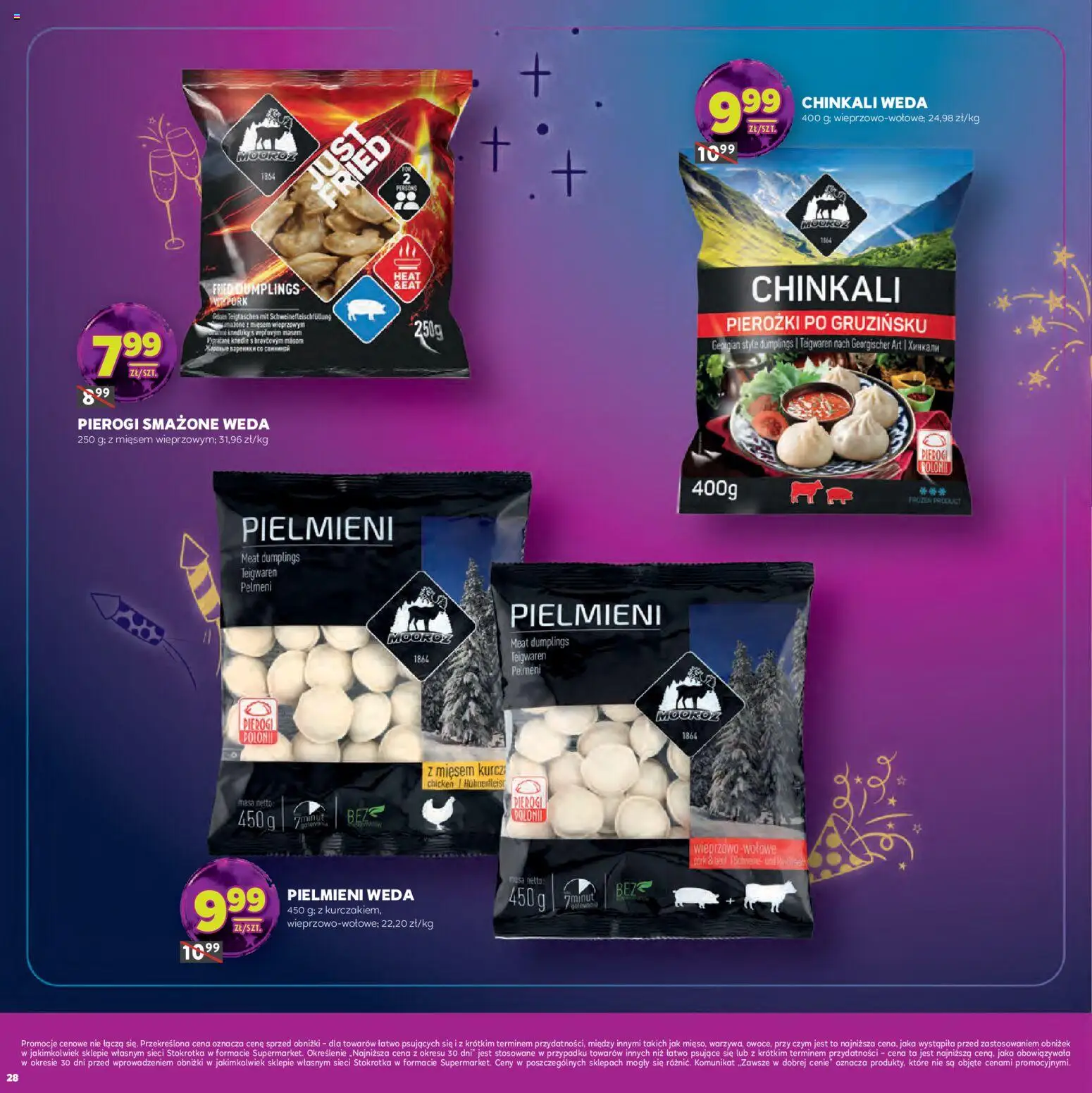 Stokrotka Gazetka - Sylwester od 30.12.2025 | Strona: 28 | Produkty: Pierogi, Stokrotka