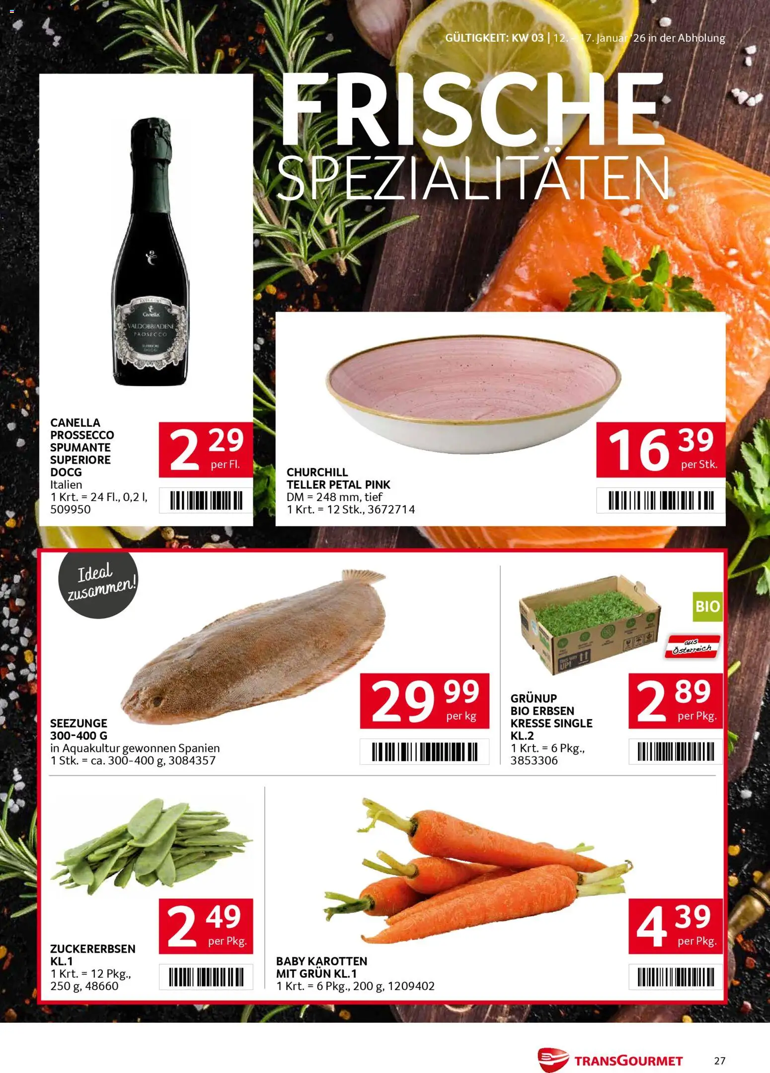 Transgourmet Flugblatt gültig ab 12.01.2026 | Seite: 24 | Produkte: Erbsen