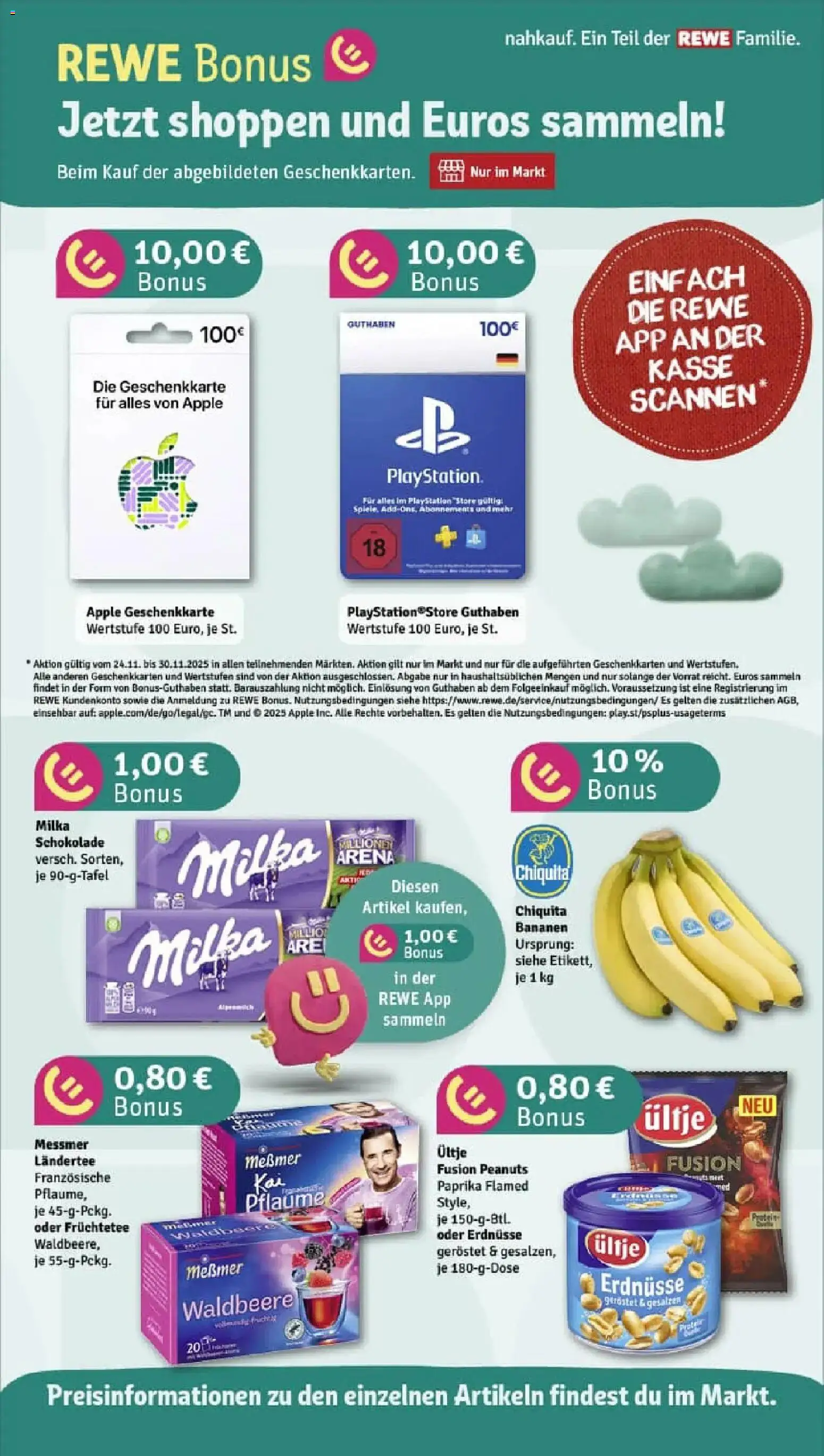 Rewe prospekt Emmerthal	 – gültig ab 23.11.2025 | Seite: 4 | Produkte: Erdnüsse, Schokolade, Milka schokolade, Milka