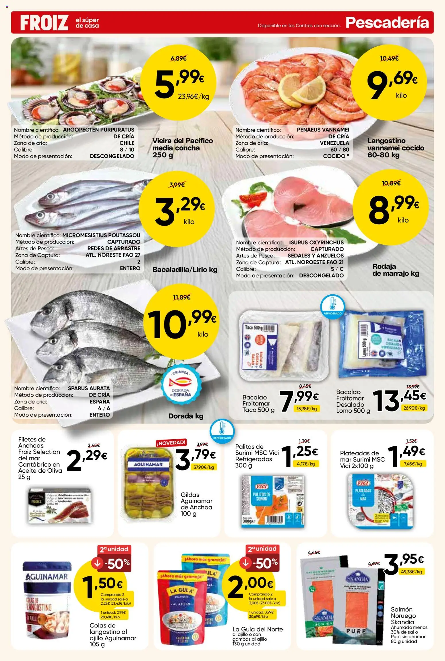 Froiz folleto │ válido desde el 09.04.2026 | Página: 5 | Productos: Aceite, Aceite de oliva, Anchoa, Langostino