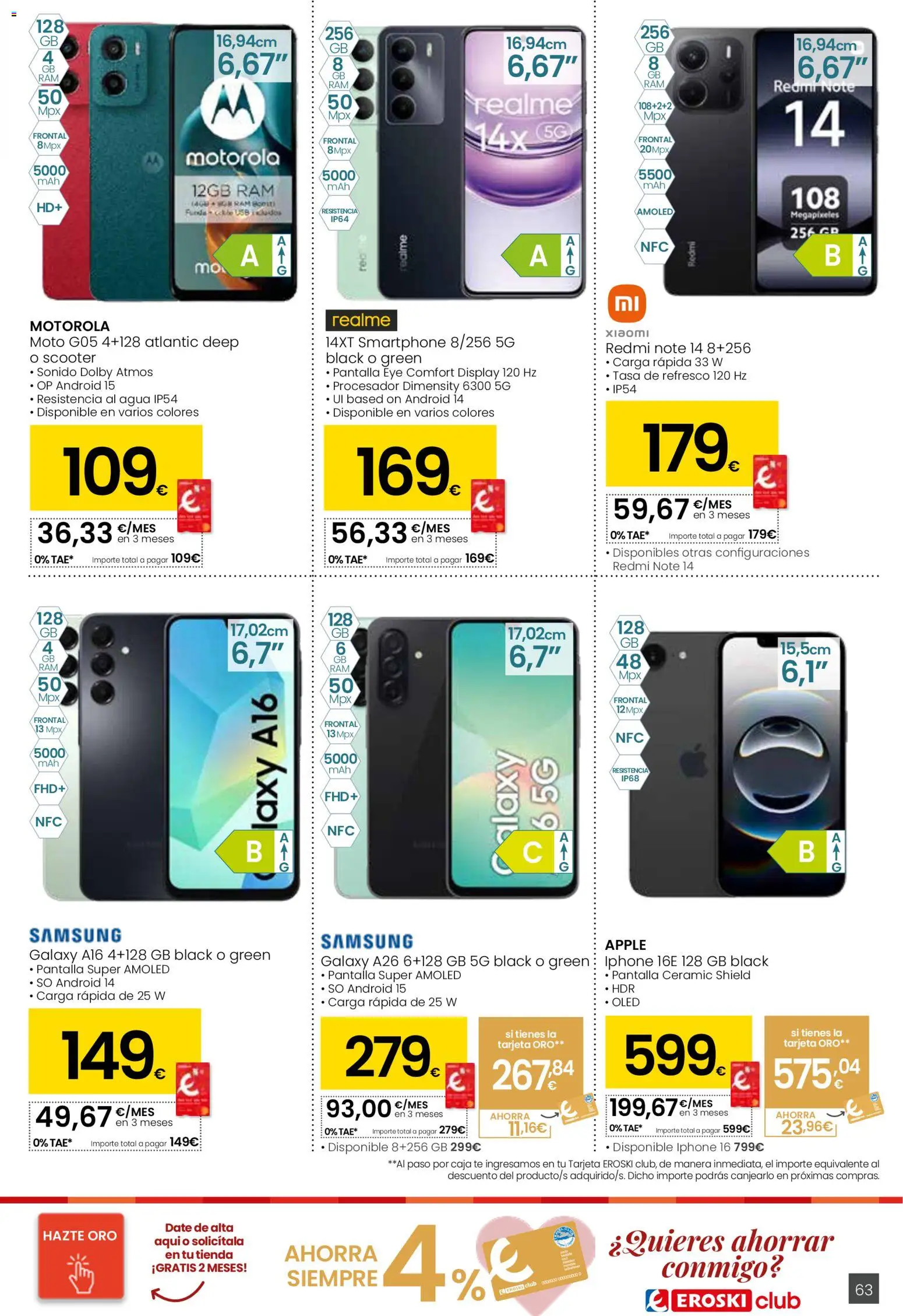 Eroski - Quieres ahorrar conmigo │ válido desde el 26.03.2026 | Página: 63 | Productos: Smartphone, Iphone, USB, Caja