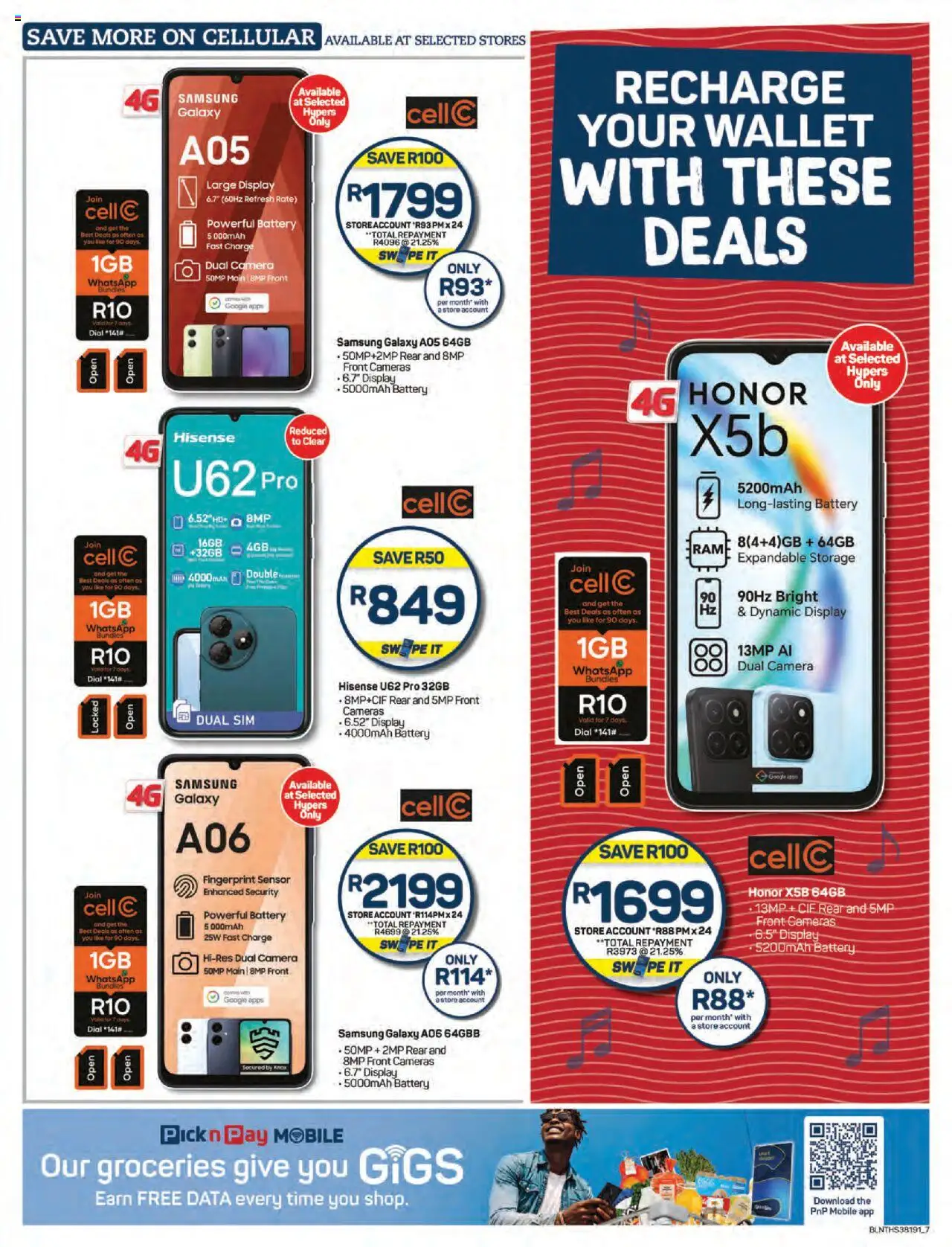 Pick n Pay - Cellular Specials │ valid from 11.08.2025 | Page: 7 | Products: Data, Sim, Camera, Battery