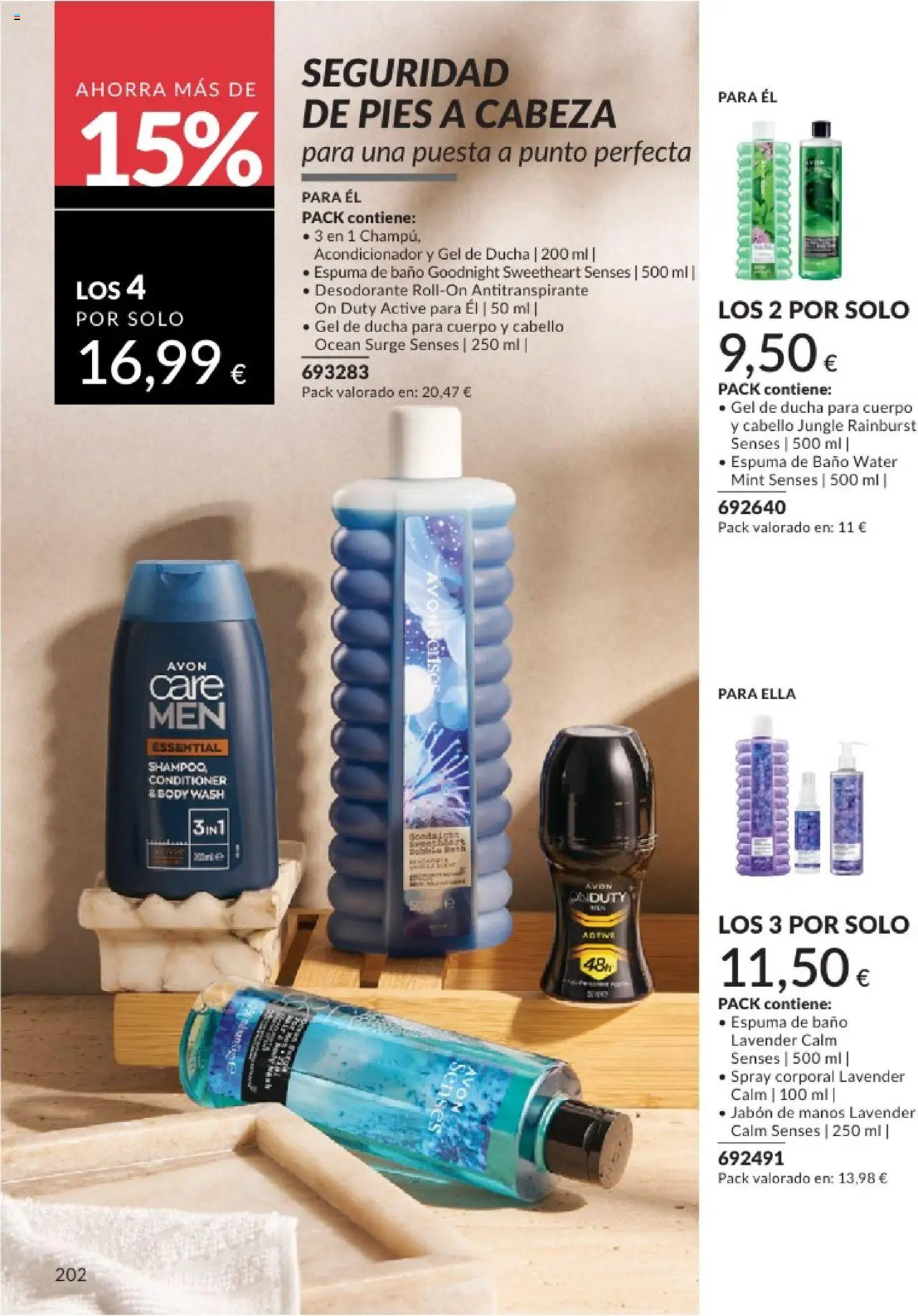 Catálogo AVON campaña 6 │ válido desde el 01.06.2025 | Página: 202 | Productos: Desodorante, Spray corporal, Baño, Ducha