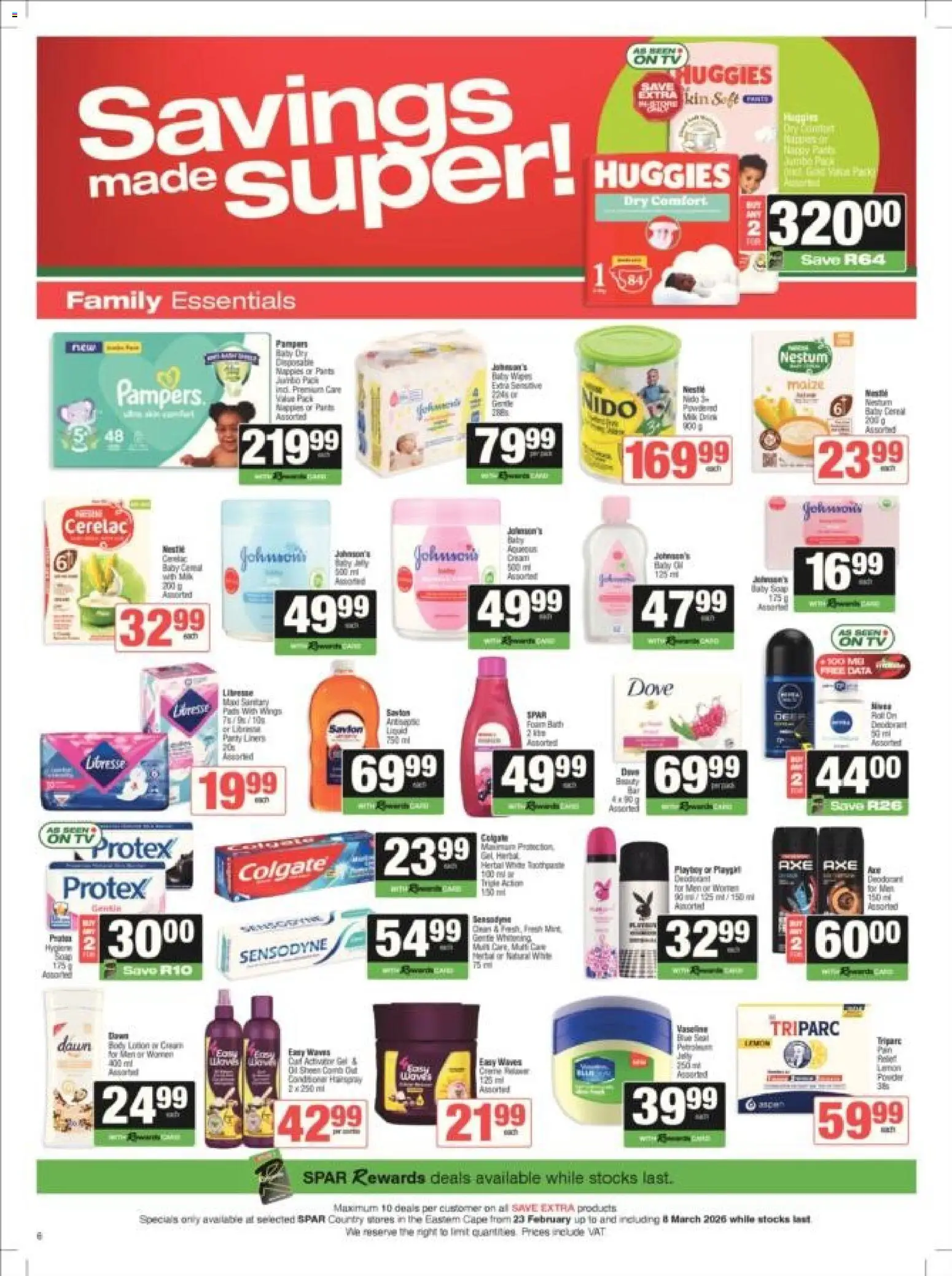 New Spar catalogue – valid from 23.02.2026 | Page: 8 | Products: Data, Pants, TV, Deodorant