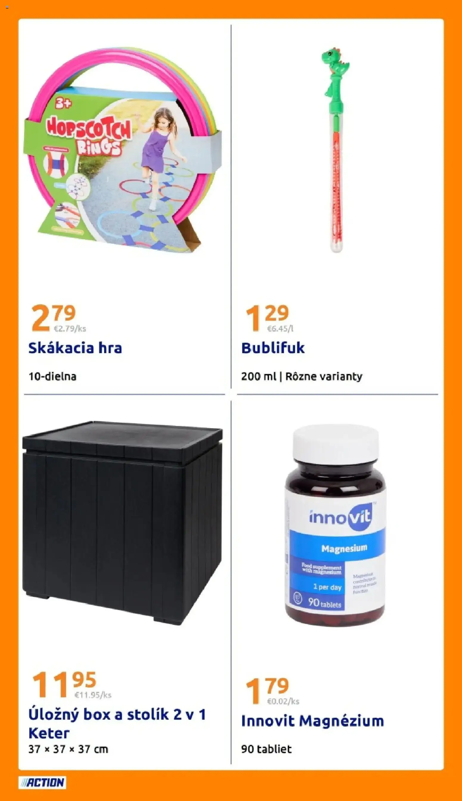 Nové Action akcie – leták je platný od 01.04.2026 | Strana: 21 | Produkty: Stolík, Hra