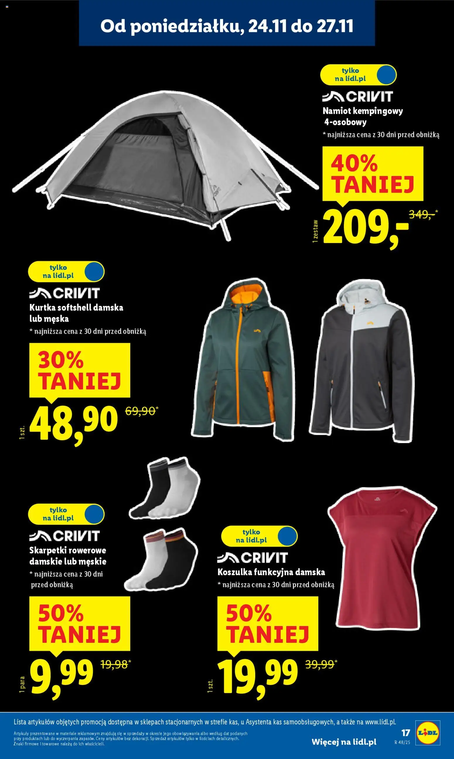 Lidl Black Friday od 24.11.2025 | Strona: 19 | Produkty: Kurtka, Skarpetki