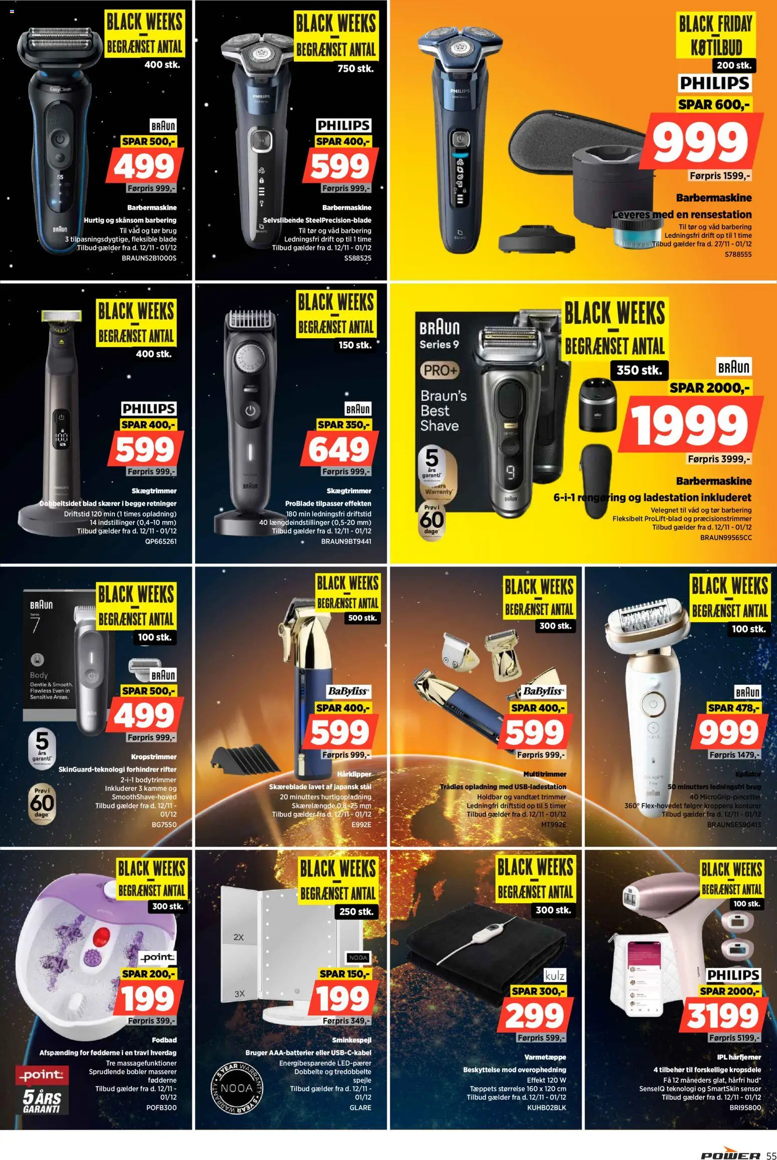 Power tilbudsavis – gyldig fra 28.11.2025 | Side: 55 | Produkter: Barbermaskine, Skærer, Hårklipper, Epilator