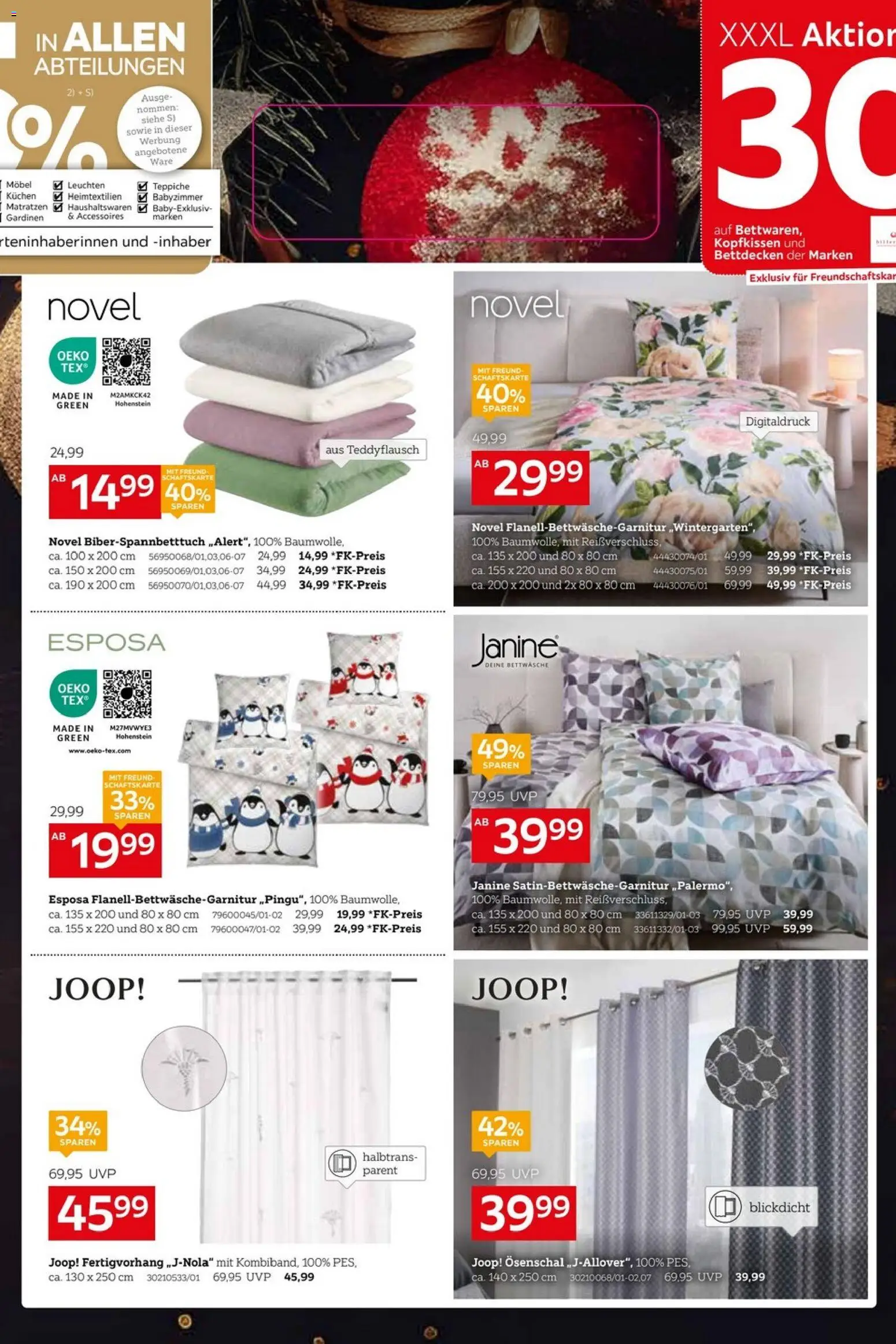 XXXL Lutz Frohe Weihnachten – gültig ab 30.11.2025 | Seite: 4 | Produkte: Bettwäsche, Kopfkissen, Kuchen