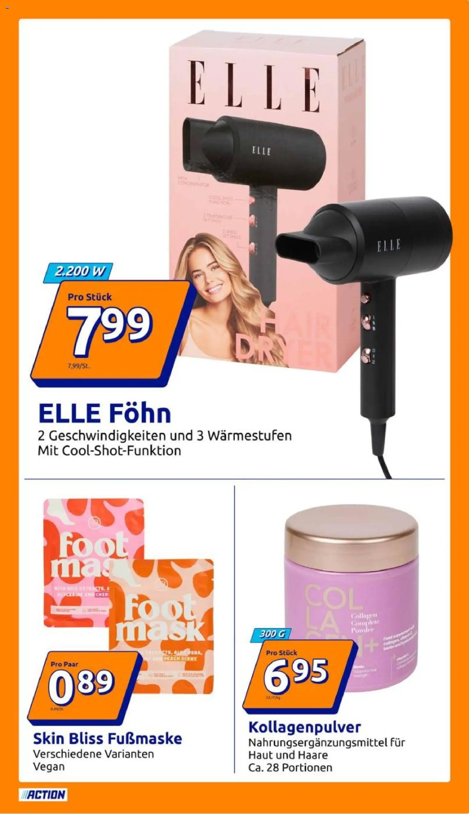 Action Prospekt – gültig ab 01.04.2026 | Seite: 15 | Produkte: Föhn, Fußmaske