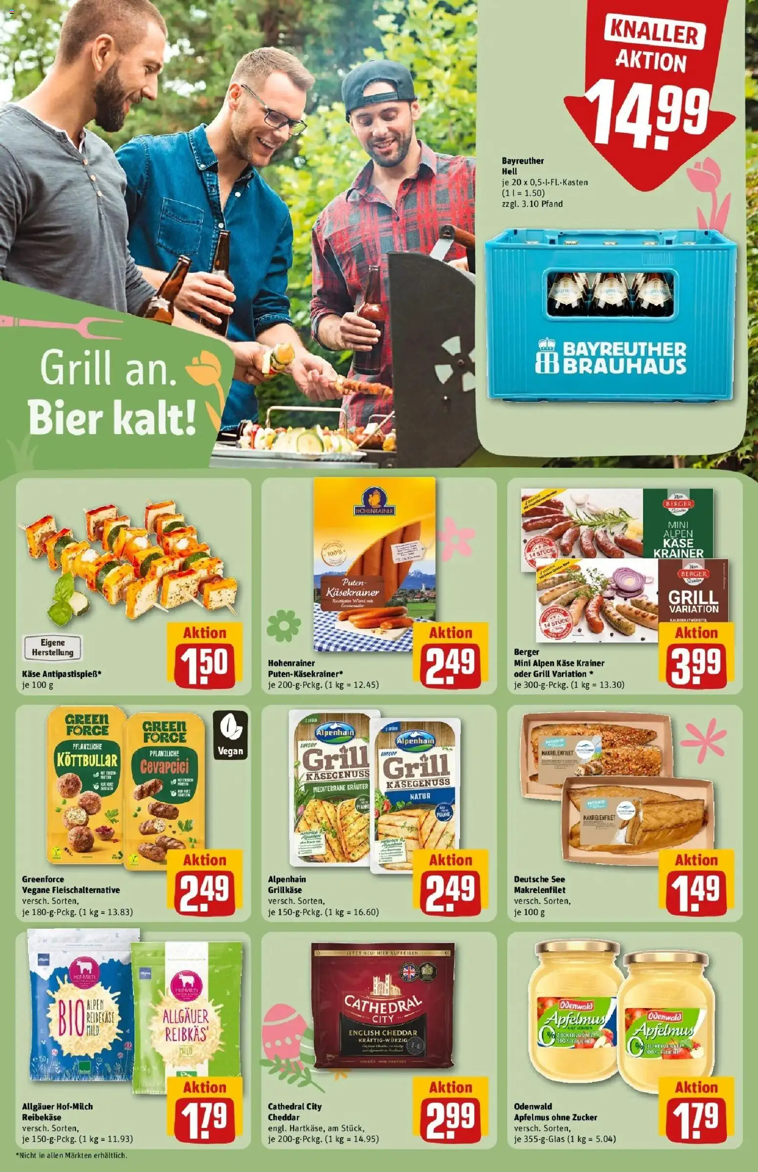 Rewe Prospekt Friedberg	 – gültig ab 30.03.2026 | Seite: 16 | Produkte: Grill, Zucker, Reibekase, Erbsen