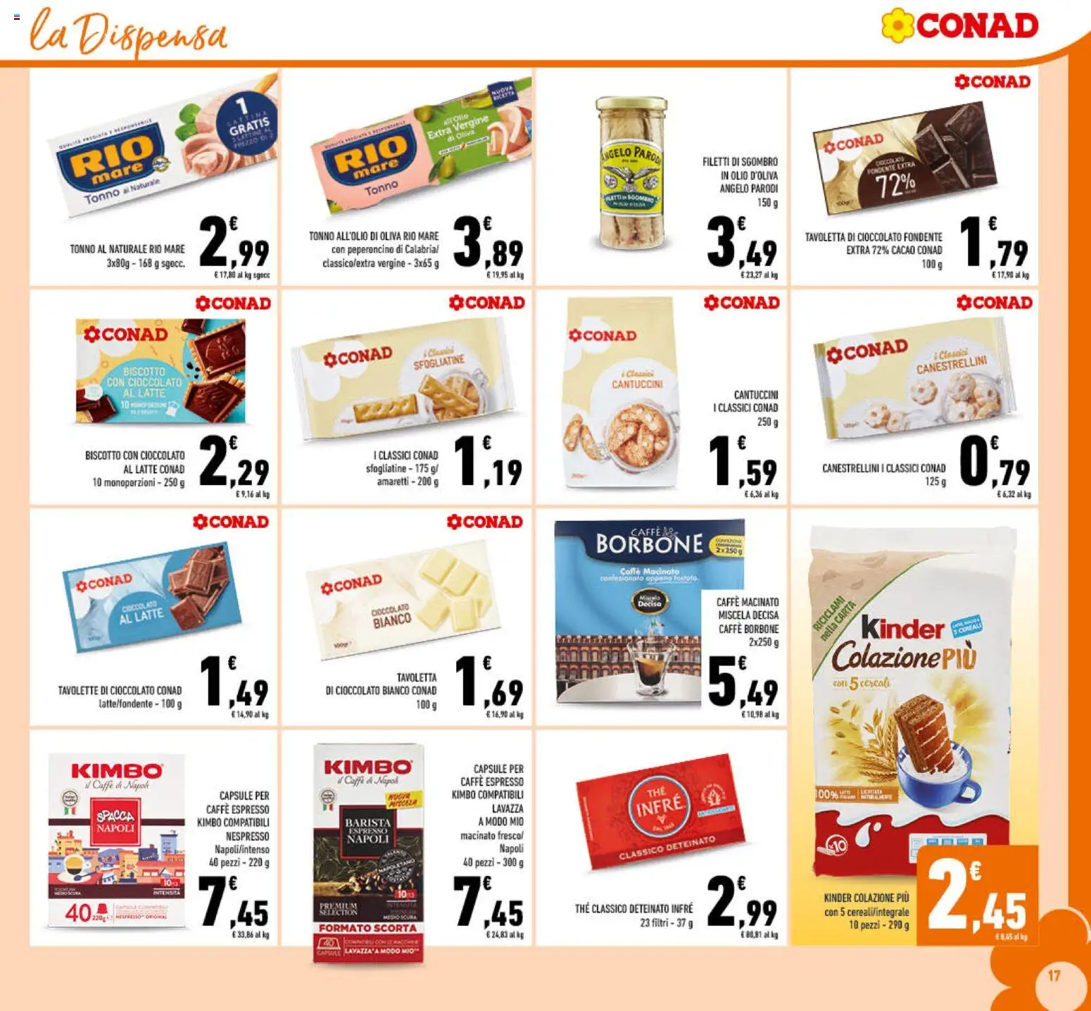Volantino Conad del 03.01.2026 | Pagina: 17 | Prodotti: Cereali, Latte, Peperoncino, Lavazza