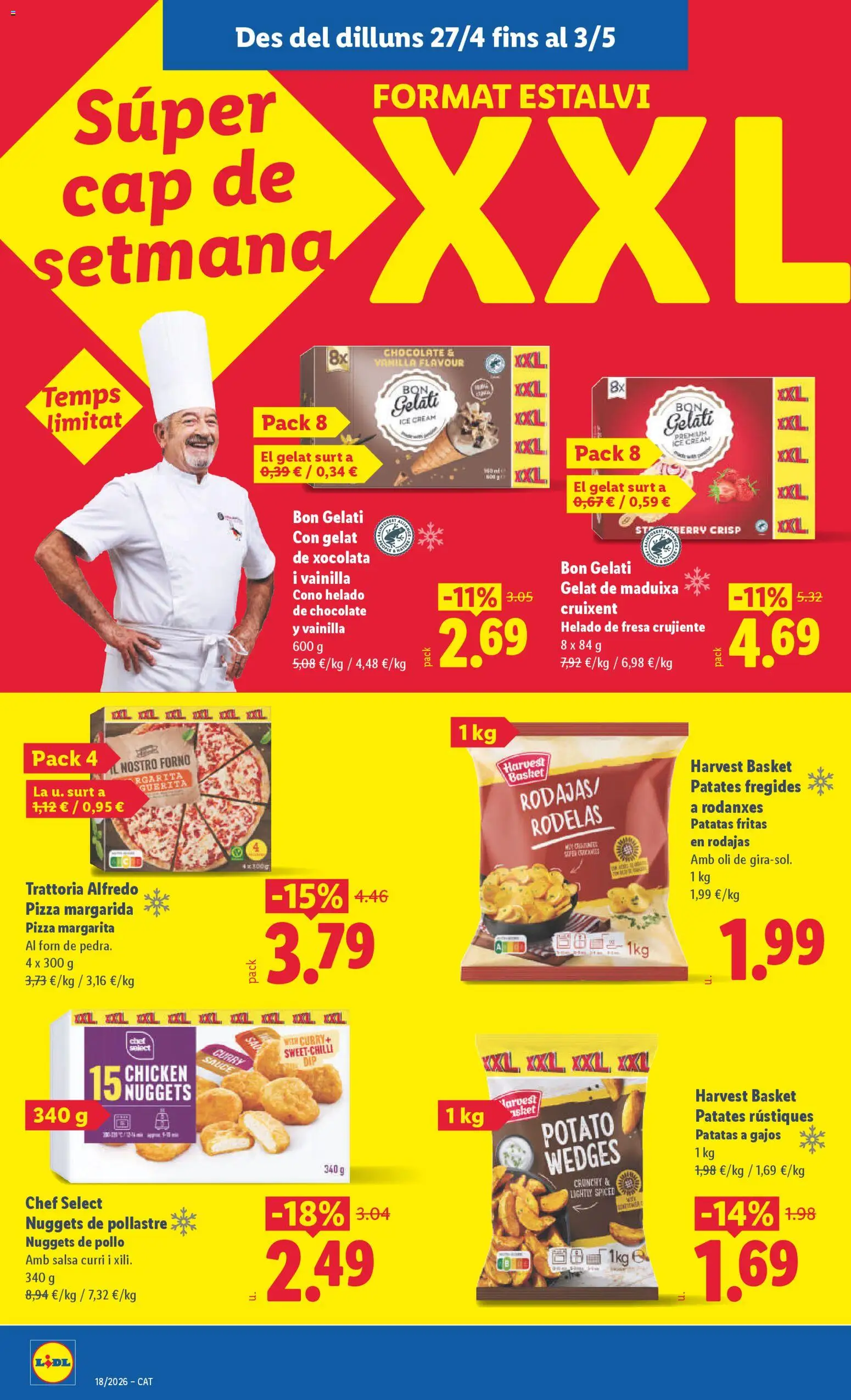 Lidl folleto │ válido desde el 27.04.2026 | Página: 34 | Productos: Chocolate, Pizza, Helado, Nuggets