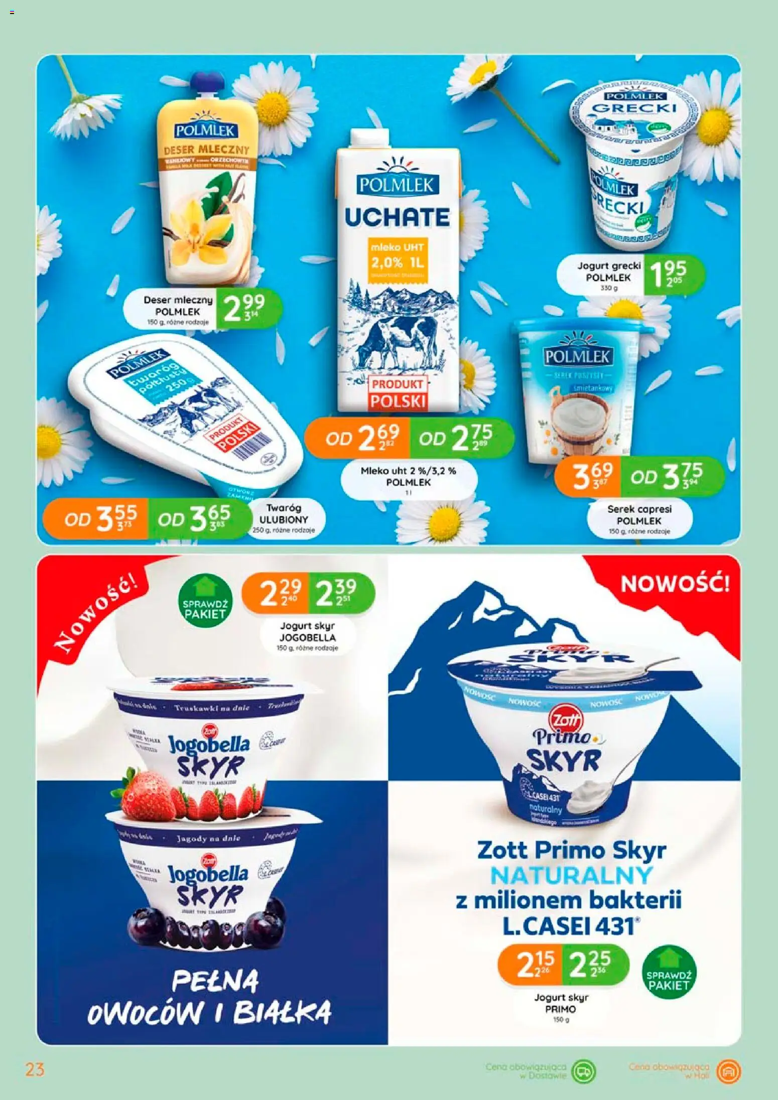 Eurocash gazetka od 02.04.2026 | Strona: 23 | Produkty: Jogurt grecki, Serek, Mleko, Jogurt