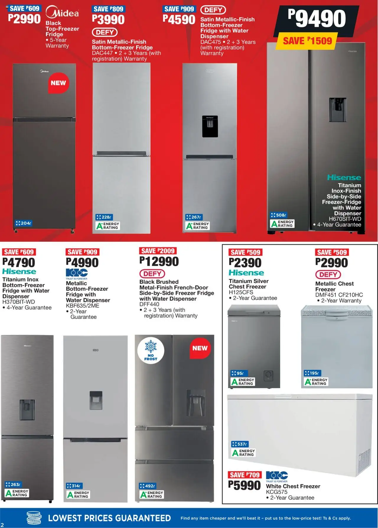 OK Furniture - Botswana Specials │ valid from 20.08.2025 | Page: 2 | Products: Freezer fridge, Fridge, Chest freezer, Water