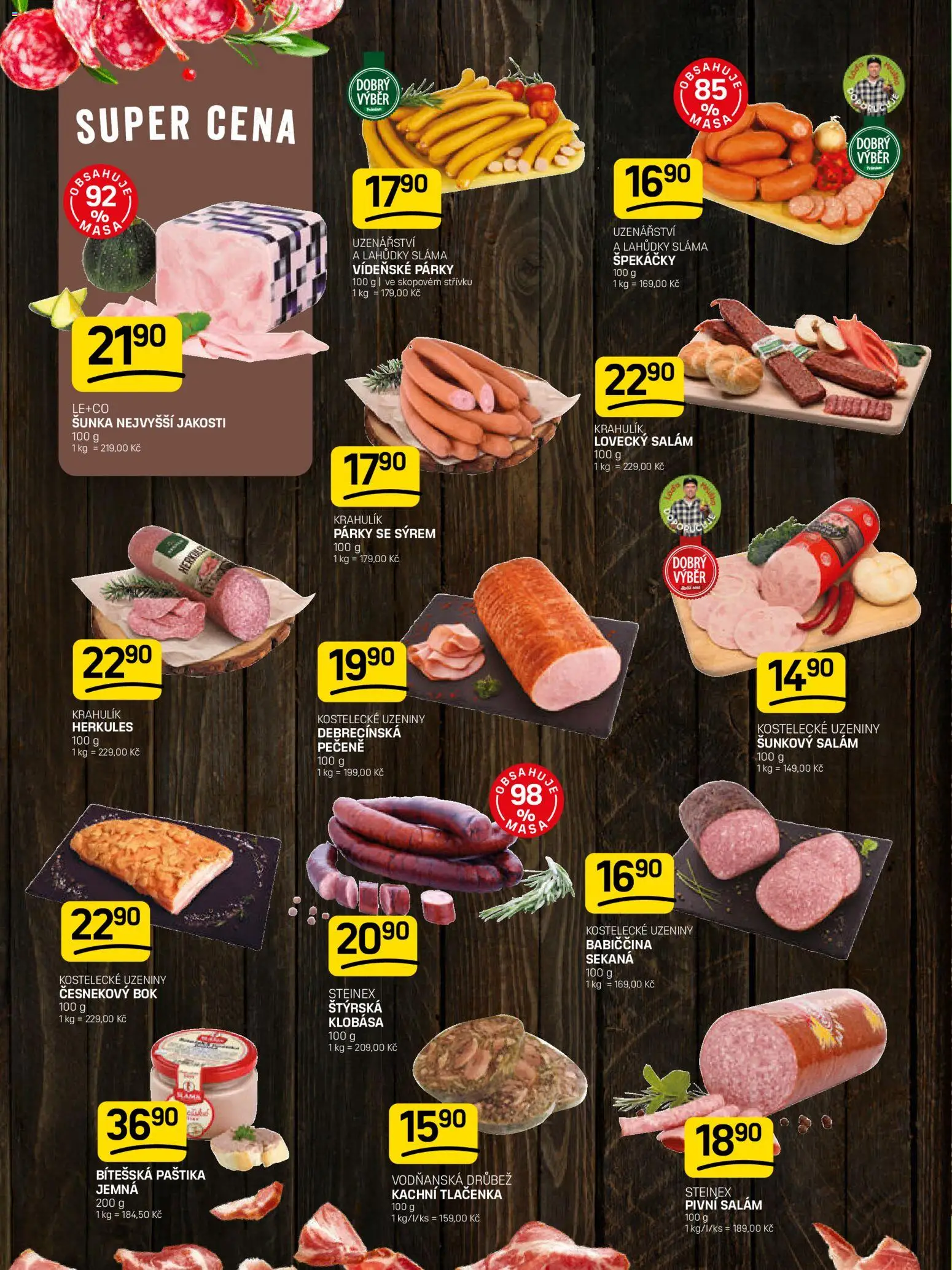 Flop leták od 21.01.2026 | Strana: 2 | Produkty: Párky, Špekáčky, Lečo, Lovecký salám