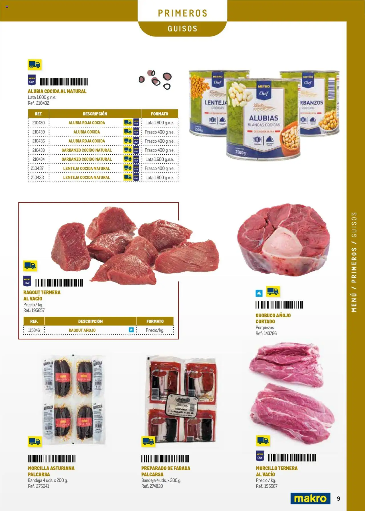 Makro - Menú y Barra Centro │ válido desde el 08.09.2025 | Página: 9 | Productos: Bandeja