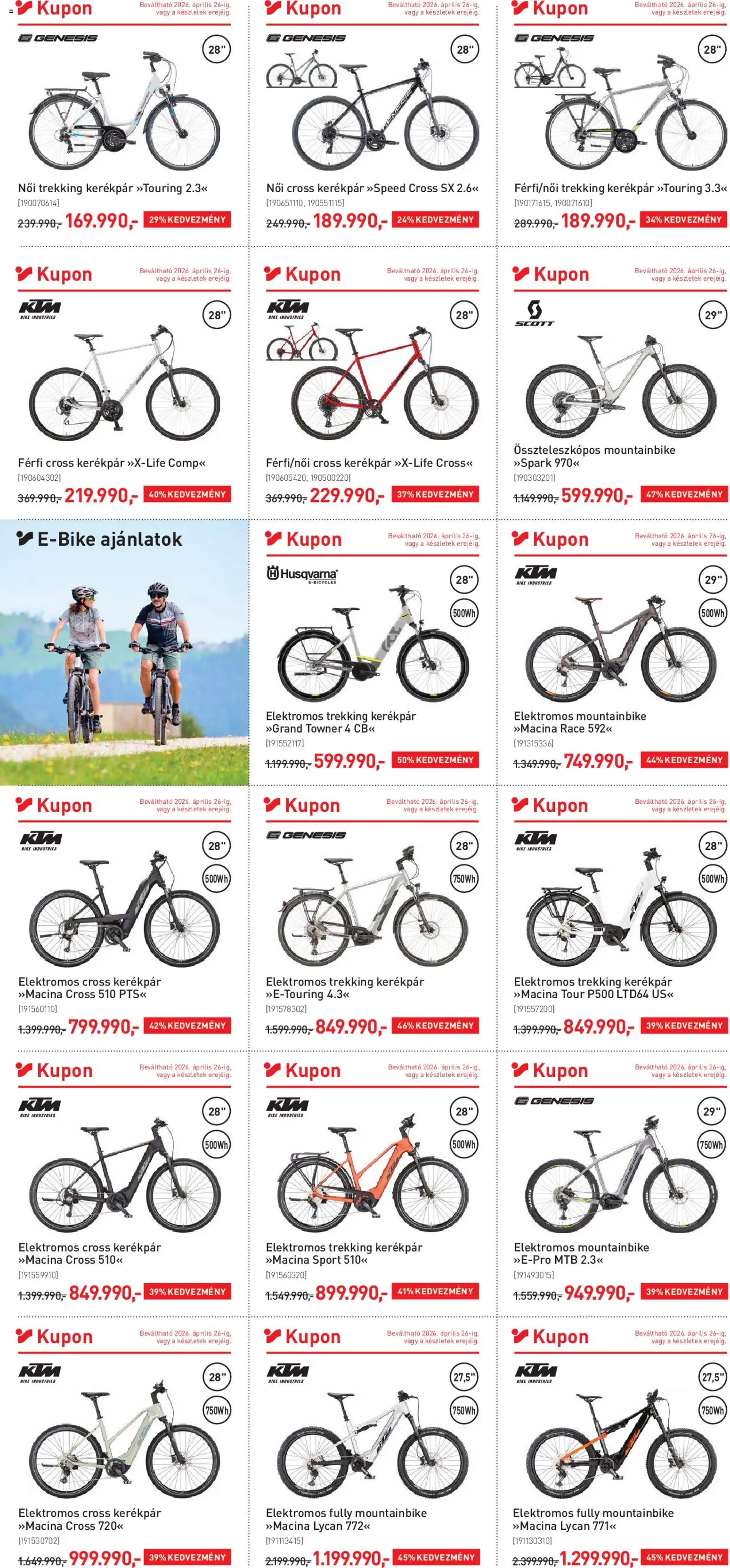Intersport akciós ujság - amely érvényes a következő dátumtól: 14.04.2026 | Oldal: 2 | Termékek: Kerékpár
