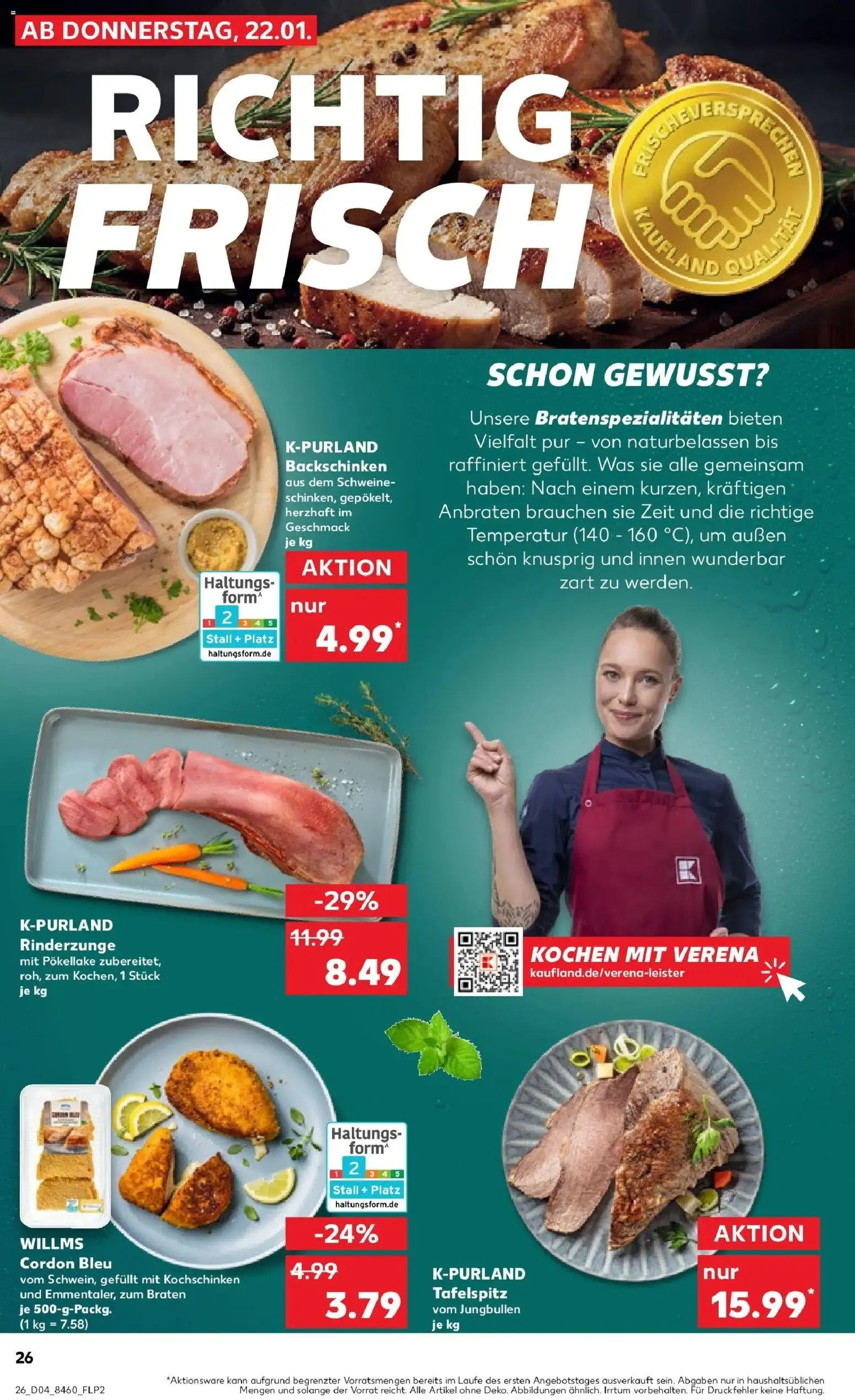Kaufland prospekt Dieburg	 – gültig ab 25.01.2026 | Seite: 26 | Produkte: Tafelspitz