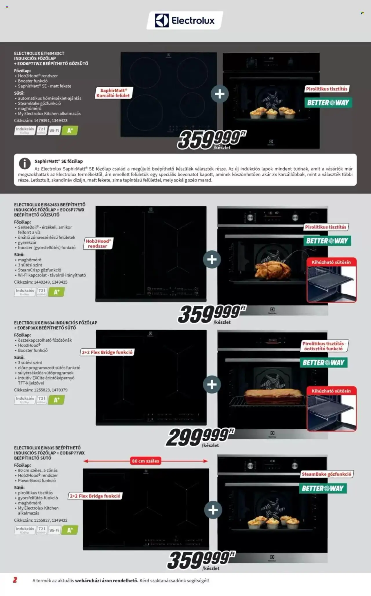 Media Markt akciós ujság - amely érvényes a következő dátumtól: 03.10.2025 | Oldal: 2 | Termékek: Sütő, Főzőlap, Indukciós főzőlap