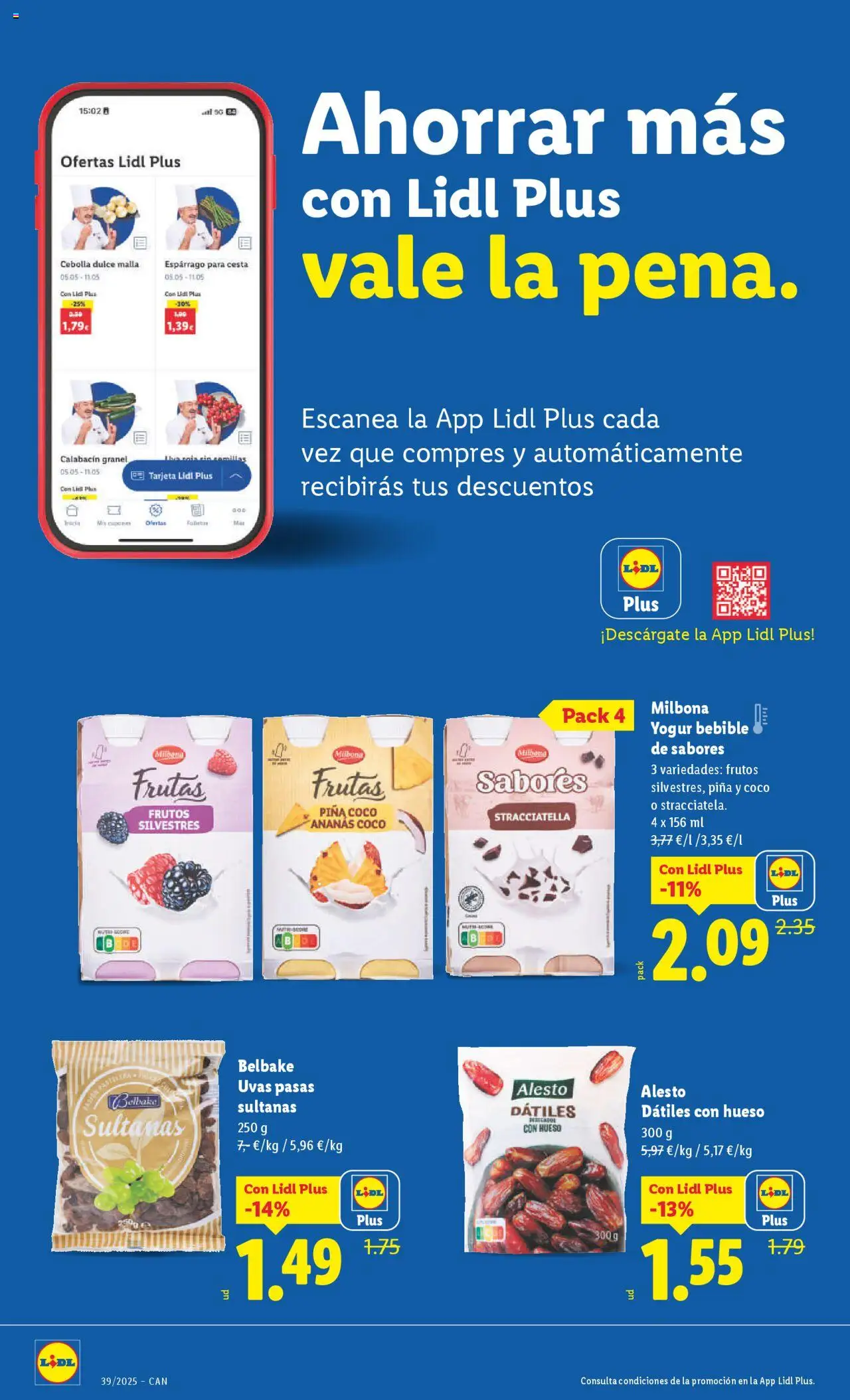 Lidl - Canarias │ válido desde el 22.09.2025 | Página: 18 | Productos: Calabacín, Τζίντζερ, Yogur bebible, Cesta