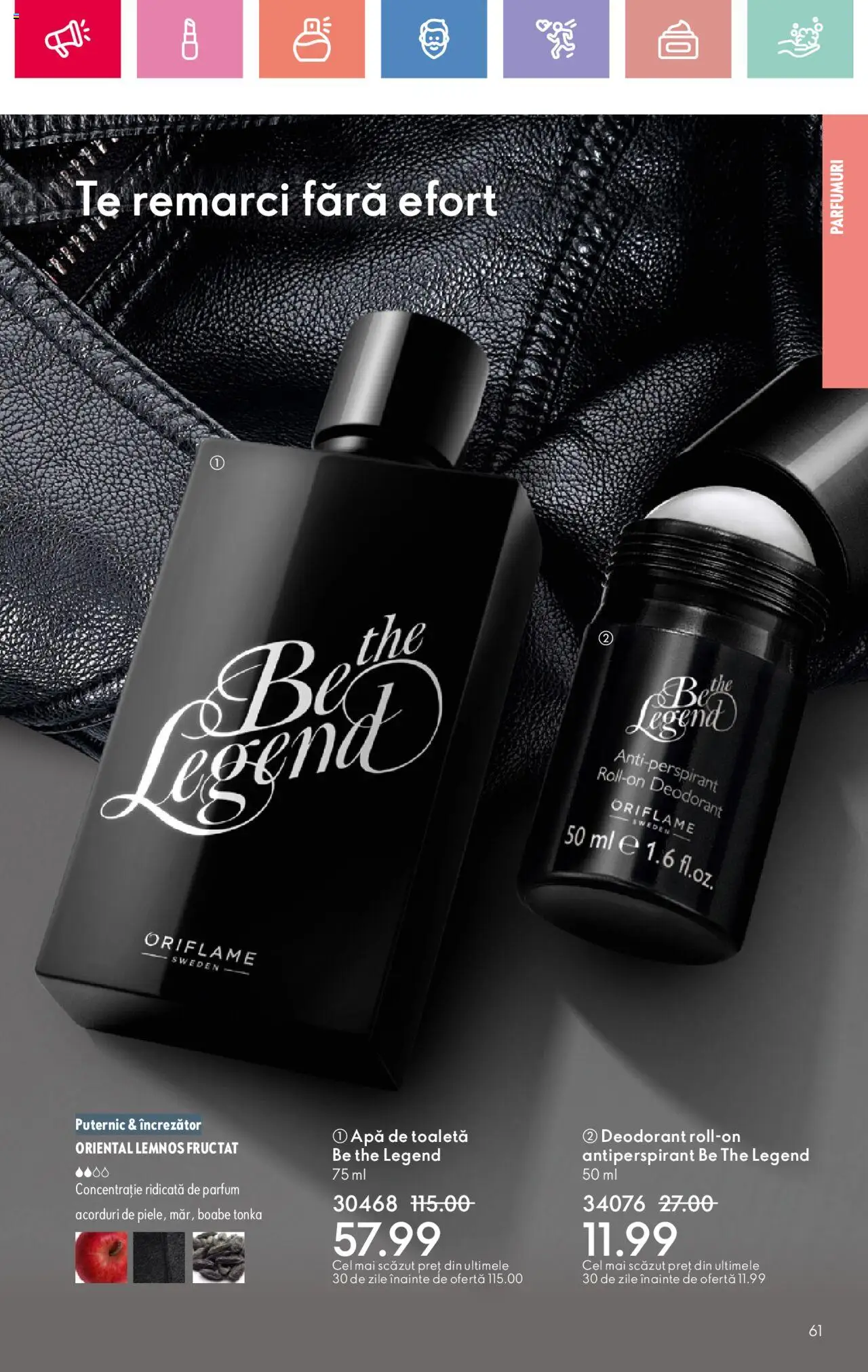 Oriflame catalog 11 2025 – valabil de la 27.07.2025 | Pagină: 61 | Produse: Parfum, Apă de toaletă, Deodorant, Apă