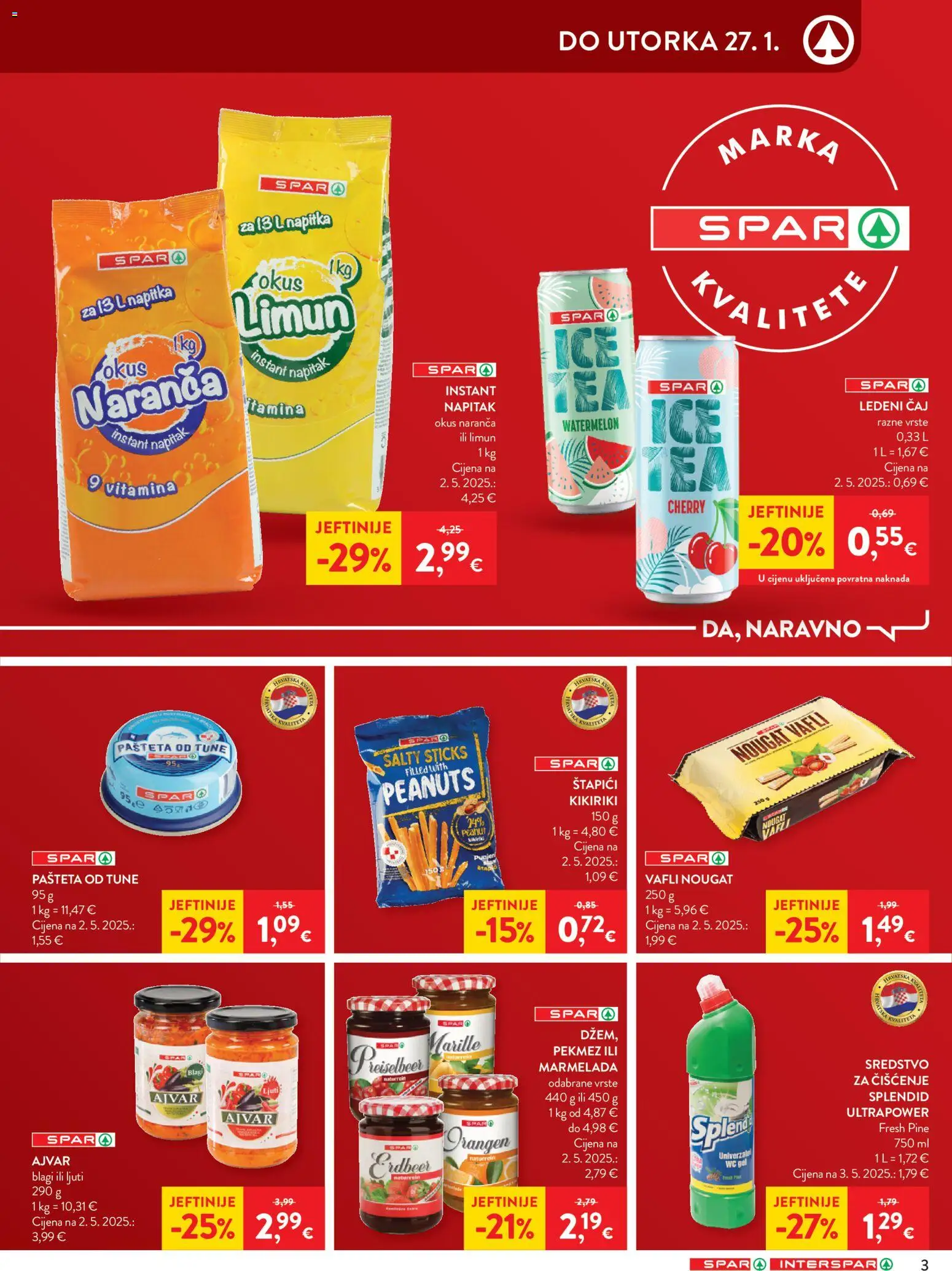 Spar katalog | vrijedi od 21.01.2026 | Stranica: 3 | Proizvodi: Marmelada, Pekmez, Ajvar, Pašteta